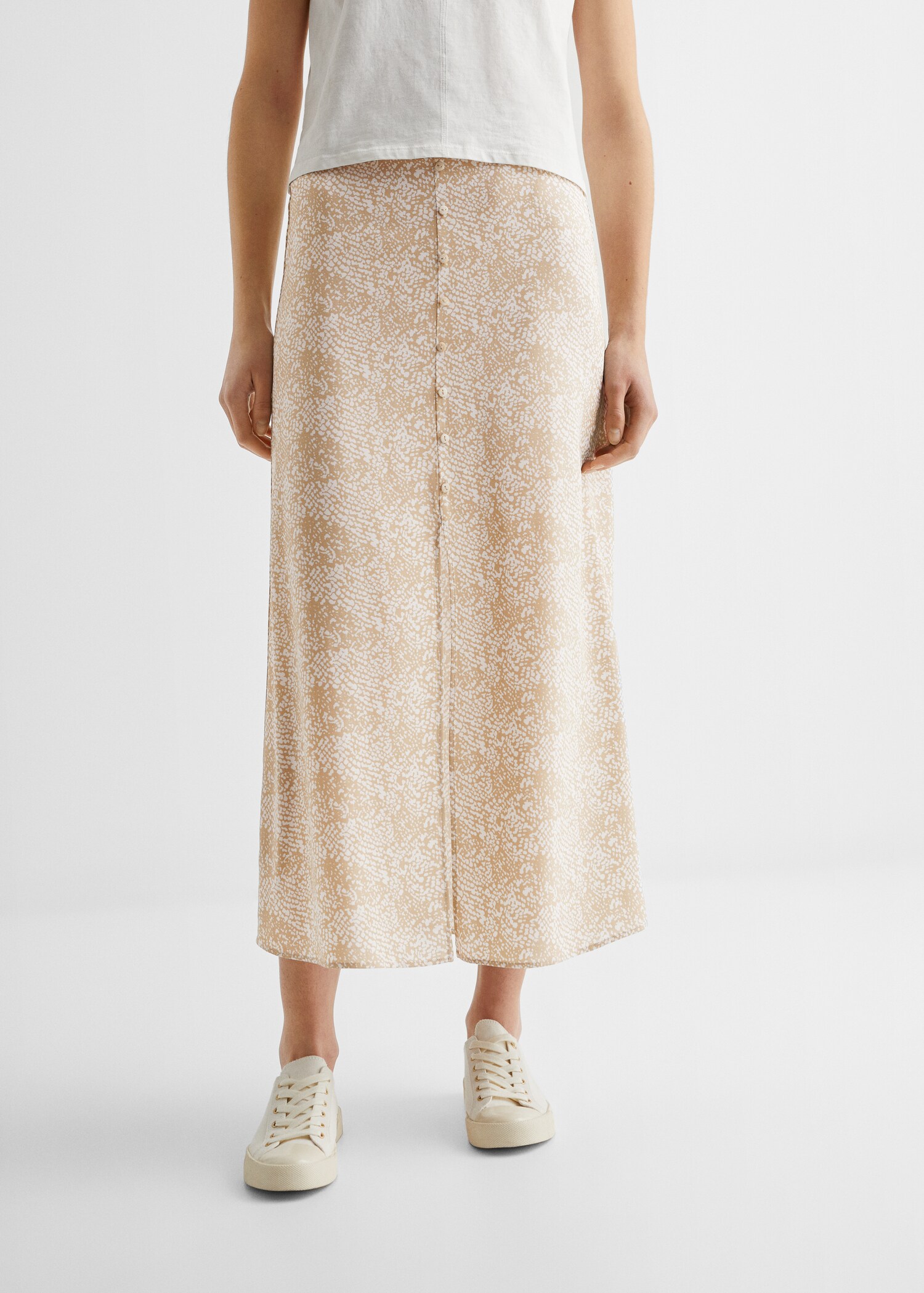 Buttoned midi skirt - Details of the article 6