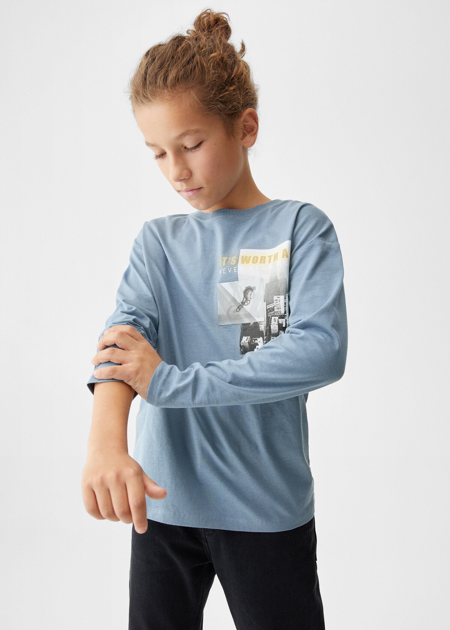 Lenticulair T-shirt met lange mouw - Middenvlak
