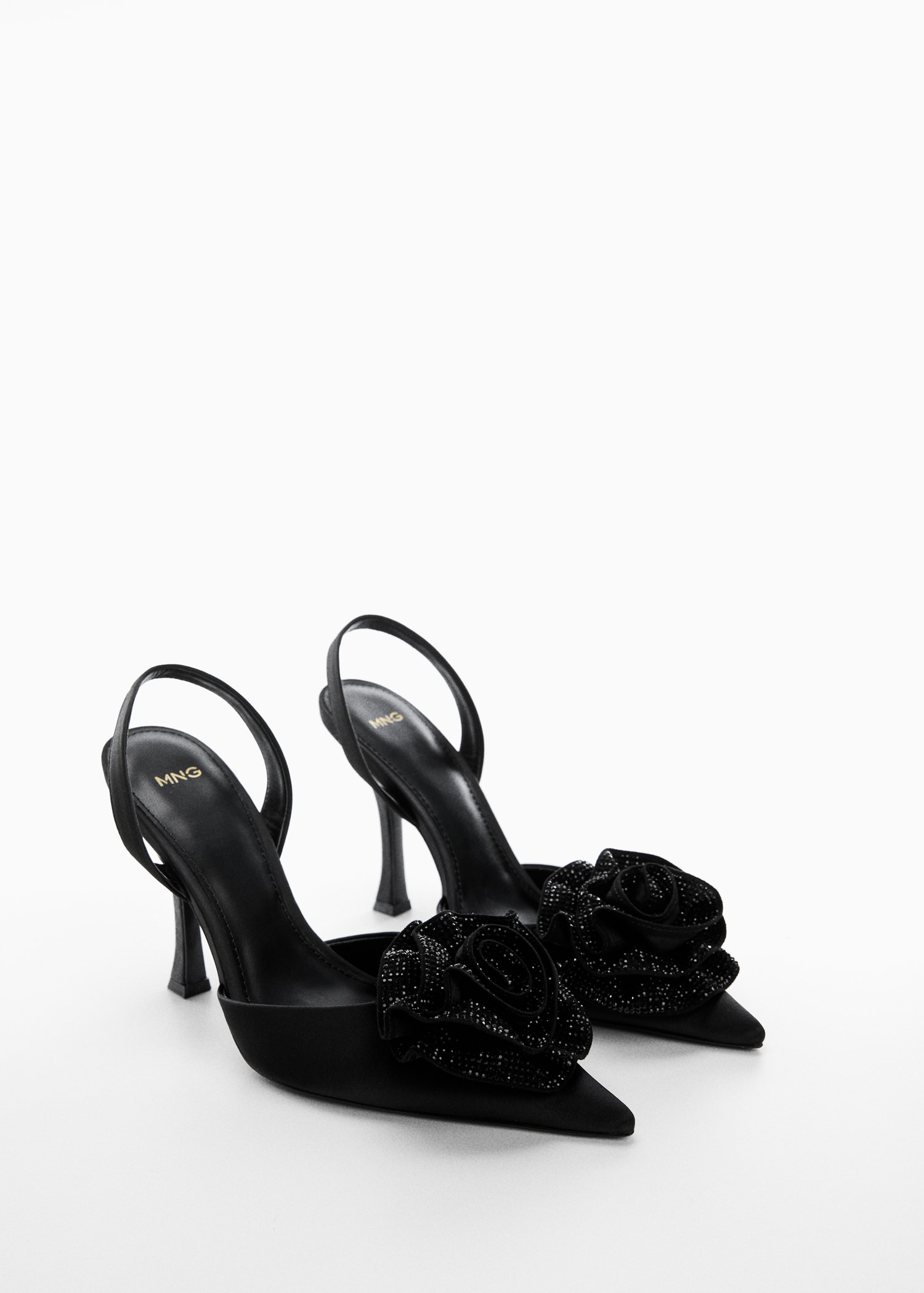 Schuhe mit strassverzierter Blume - Damen | MANGO OUTLET Deutschland