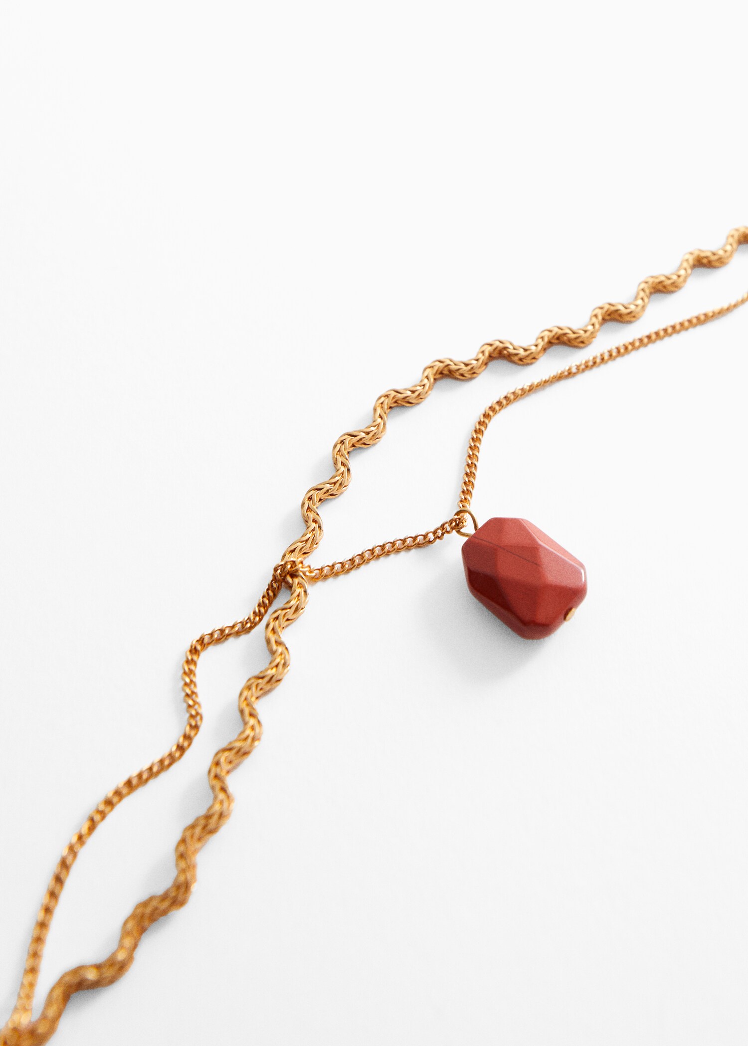 Semiprecious stone necklace - Medium plane