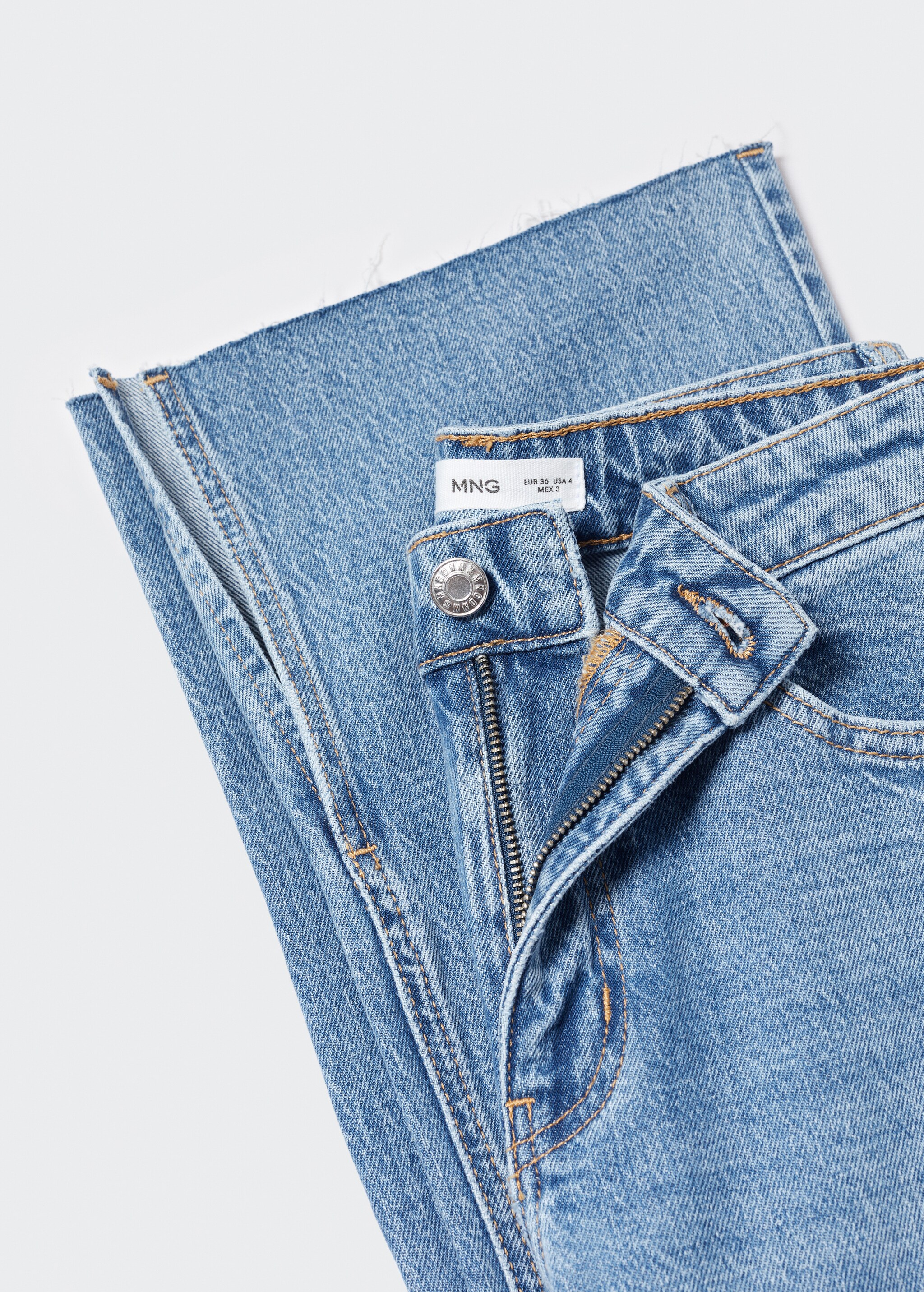 Medium-rise straight jeans with slits - Details of the article 8