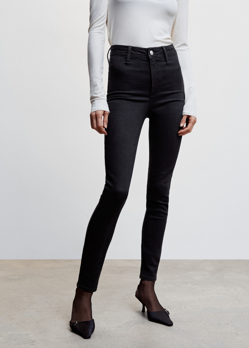 Black jeggings high waisted shop