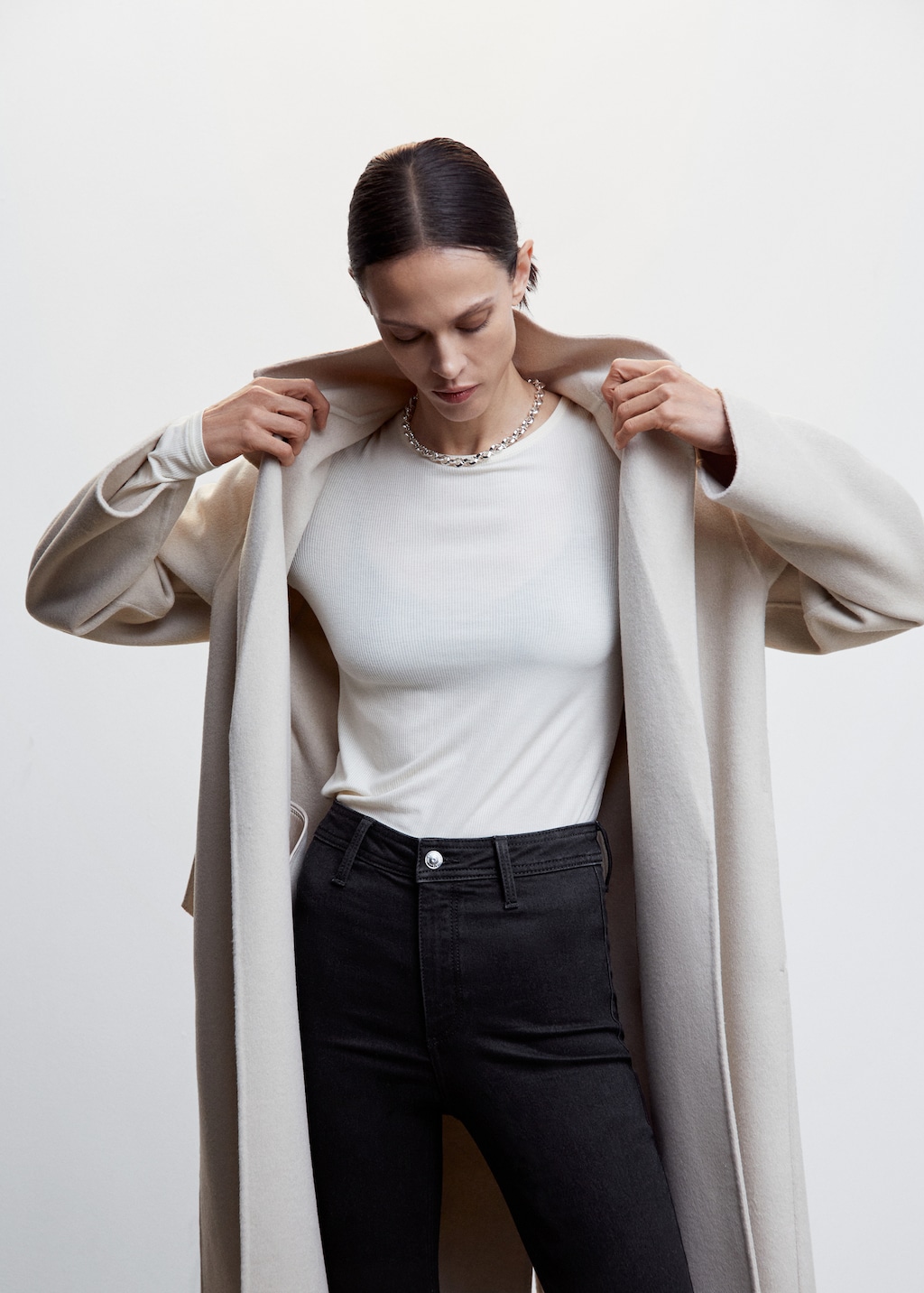 Jegging beige femme sale