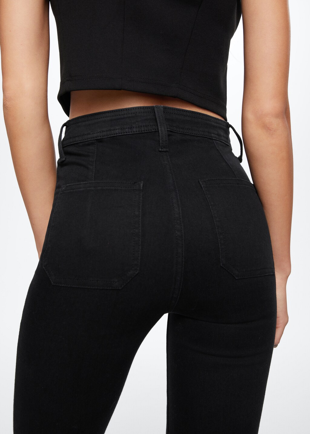 Jegging coton taille haute Femme MANGO OUTLET France metropolitaine