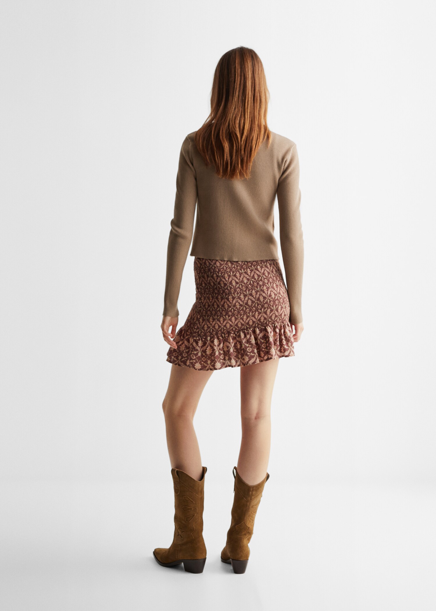 Ribbed cardigan with buttons - Reverse of the article