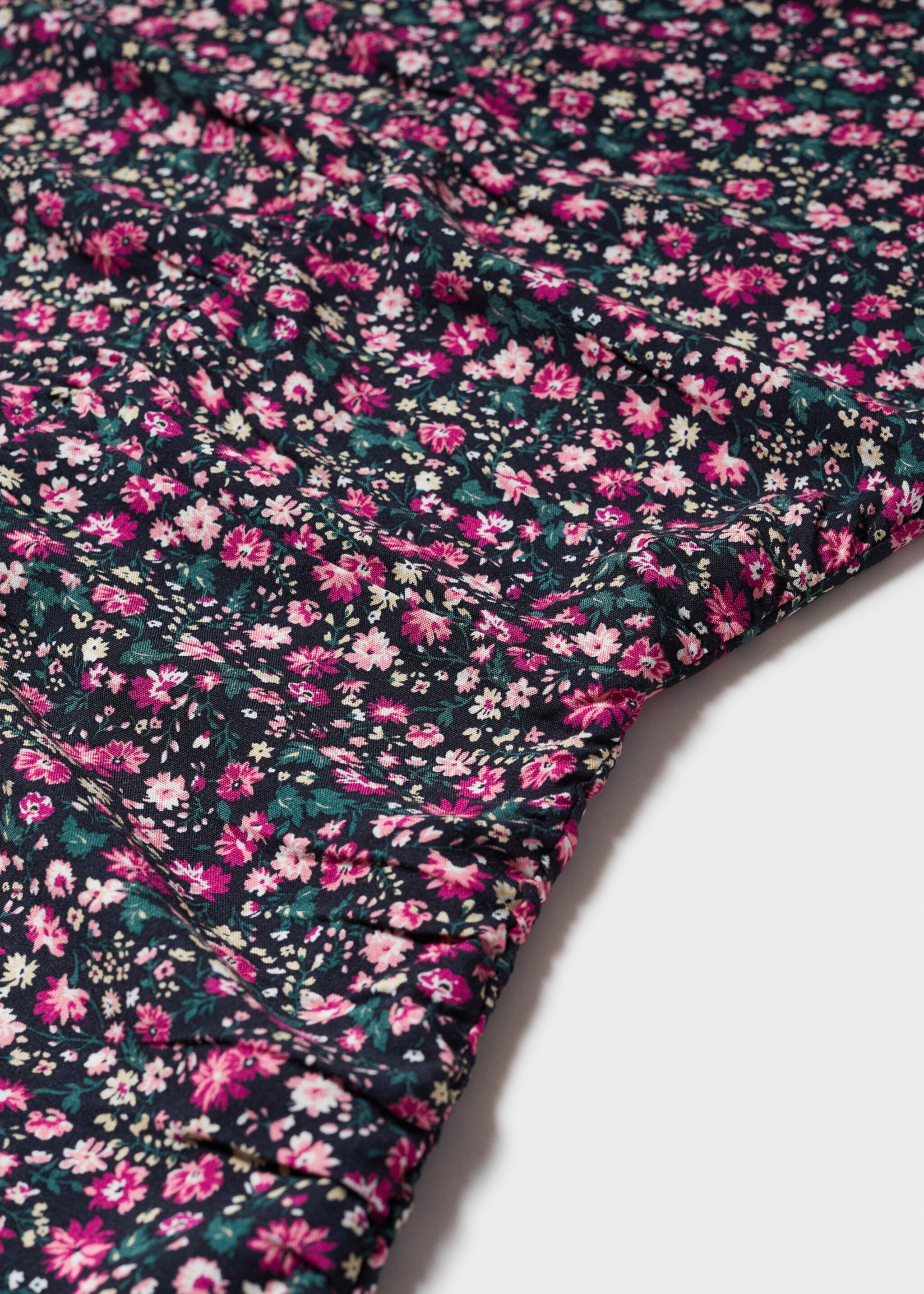 Floral print dress - Details of the article 8, Black. Ref: 47033774-00.