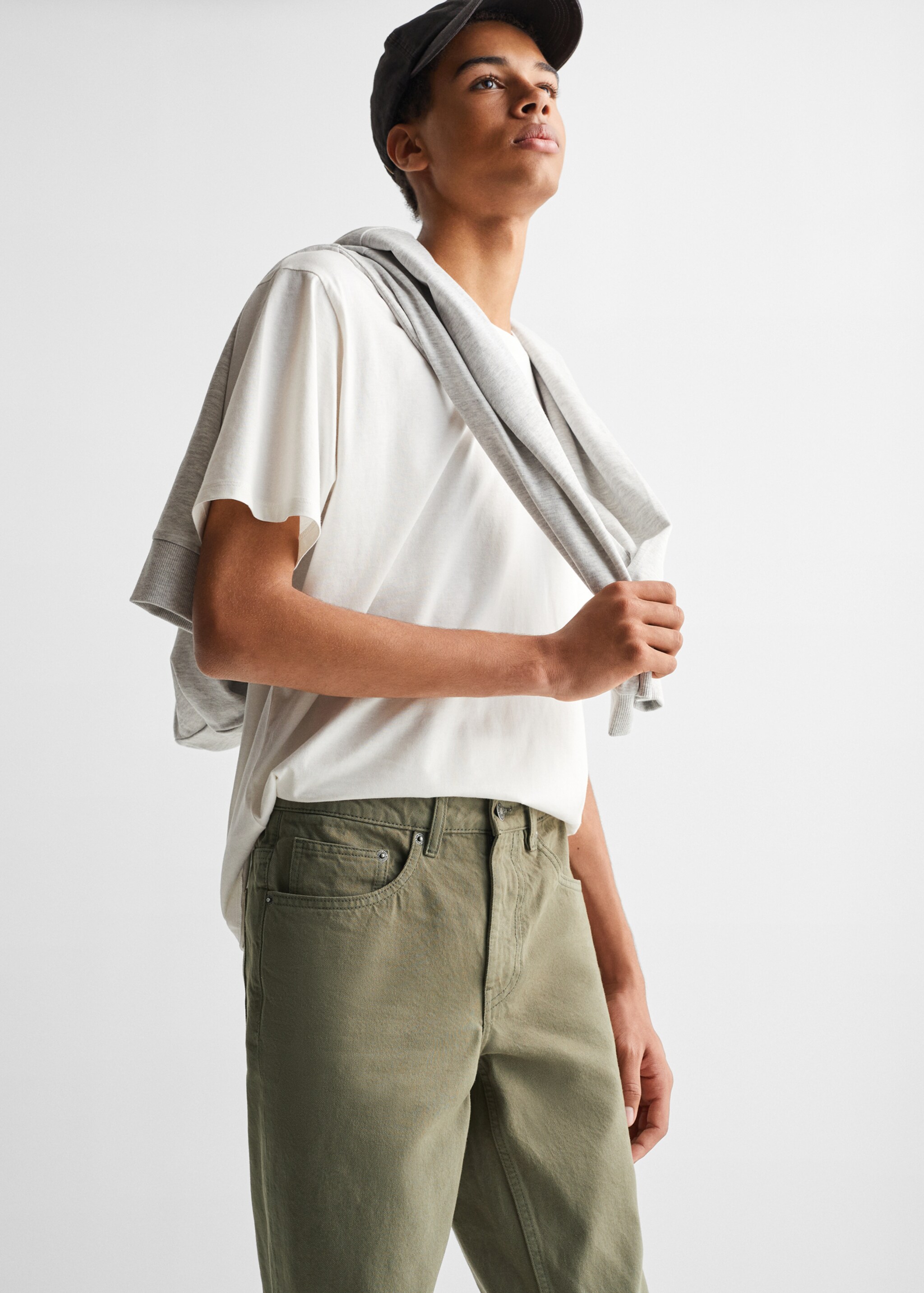 Katoenen regular-fit broek - Middenvlak
