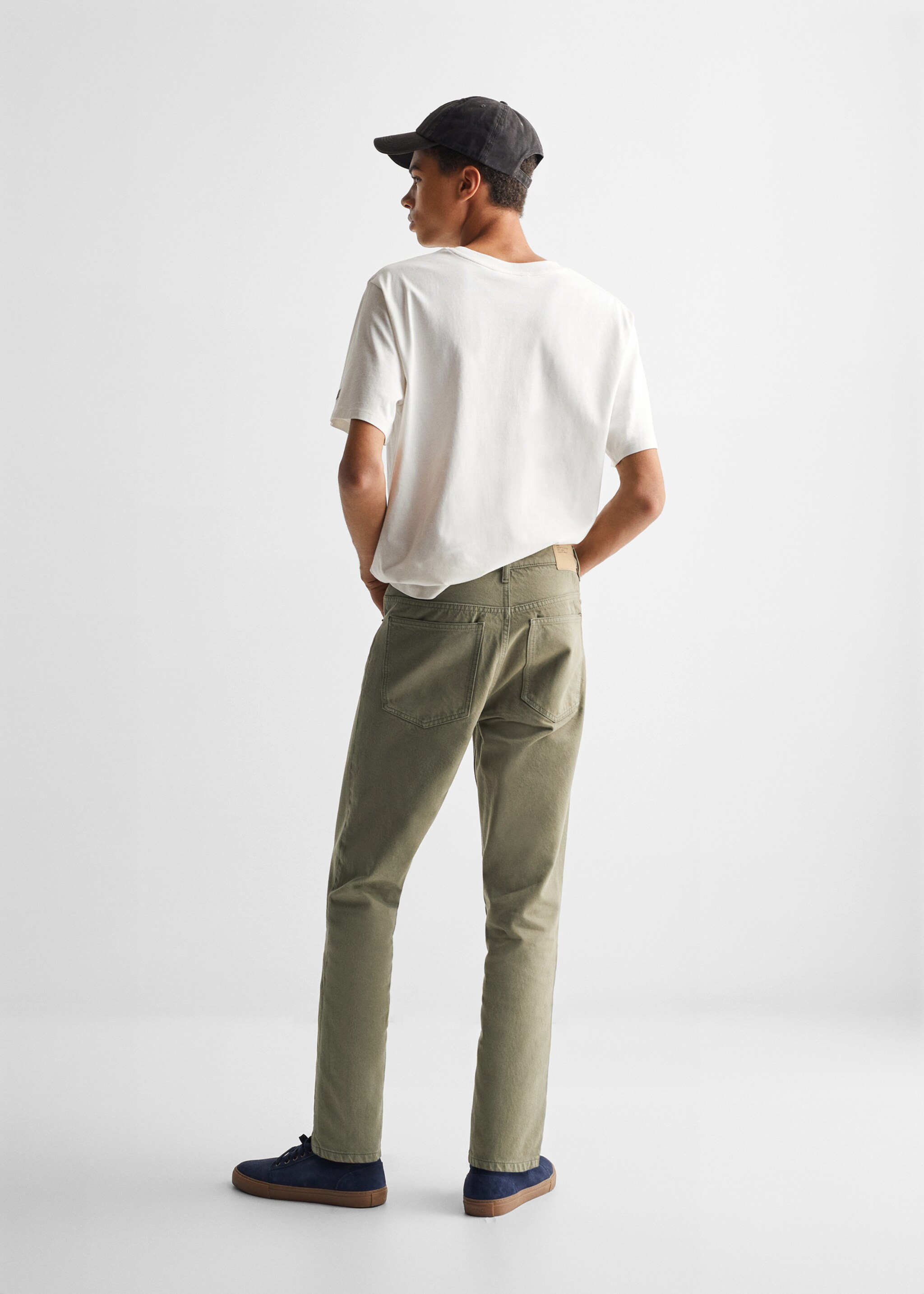 Katoenen regular-fit broek - Achterkant van het artikel