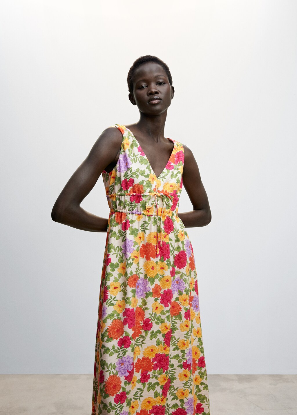 Robe midi imprimee