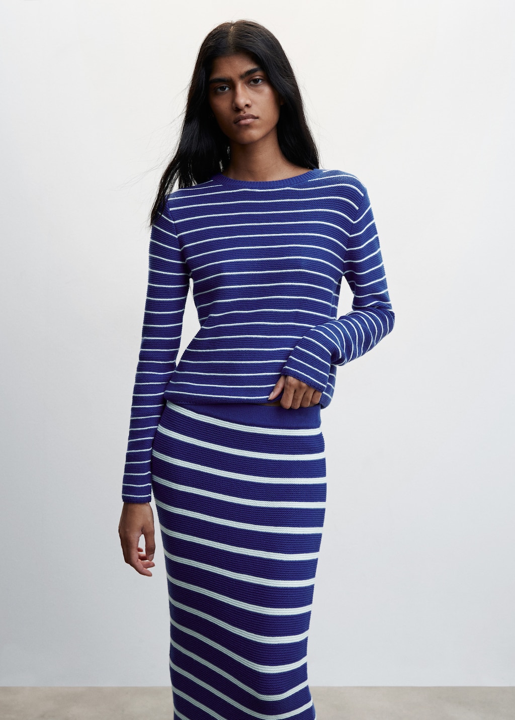 Elastic waist knit skirt online