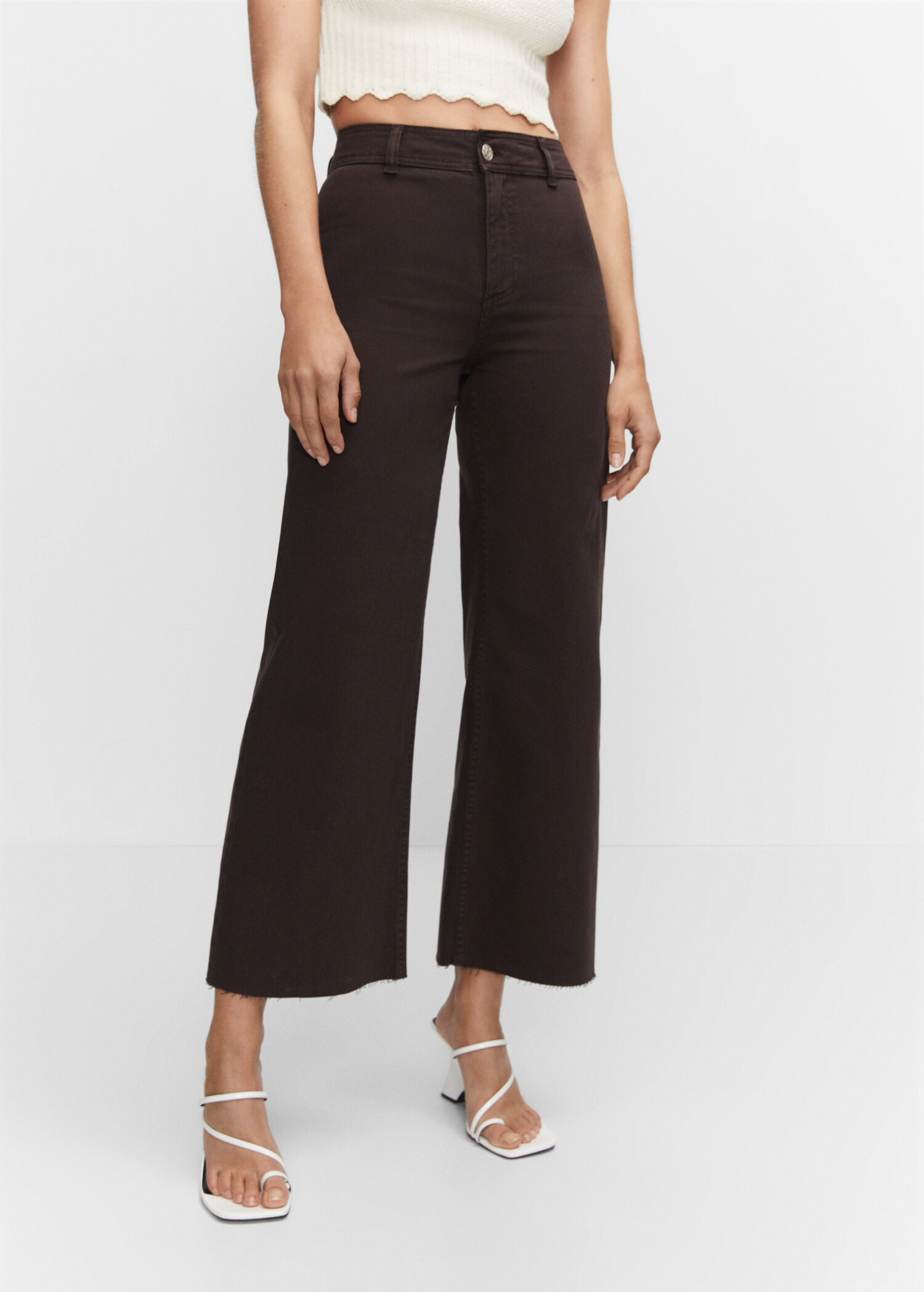 Jeans culotte high waist - Medium plane