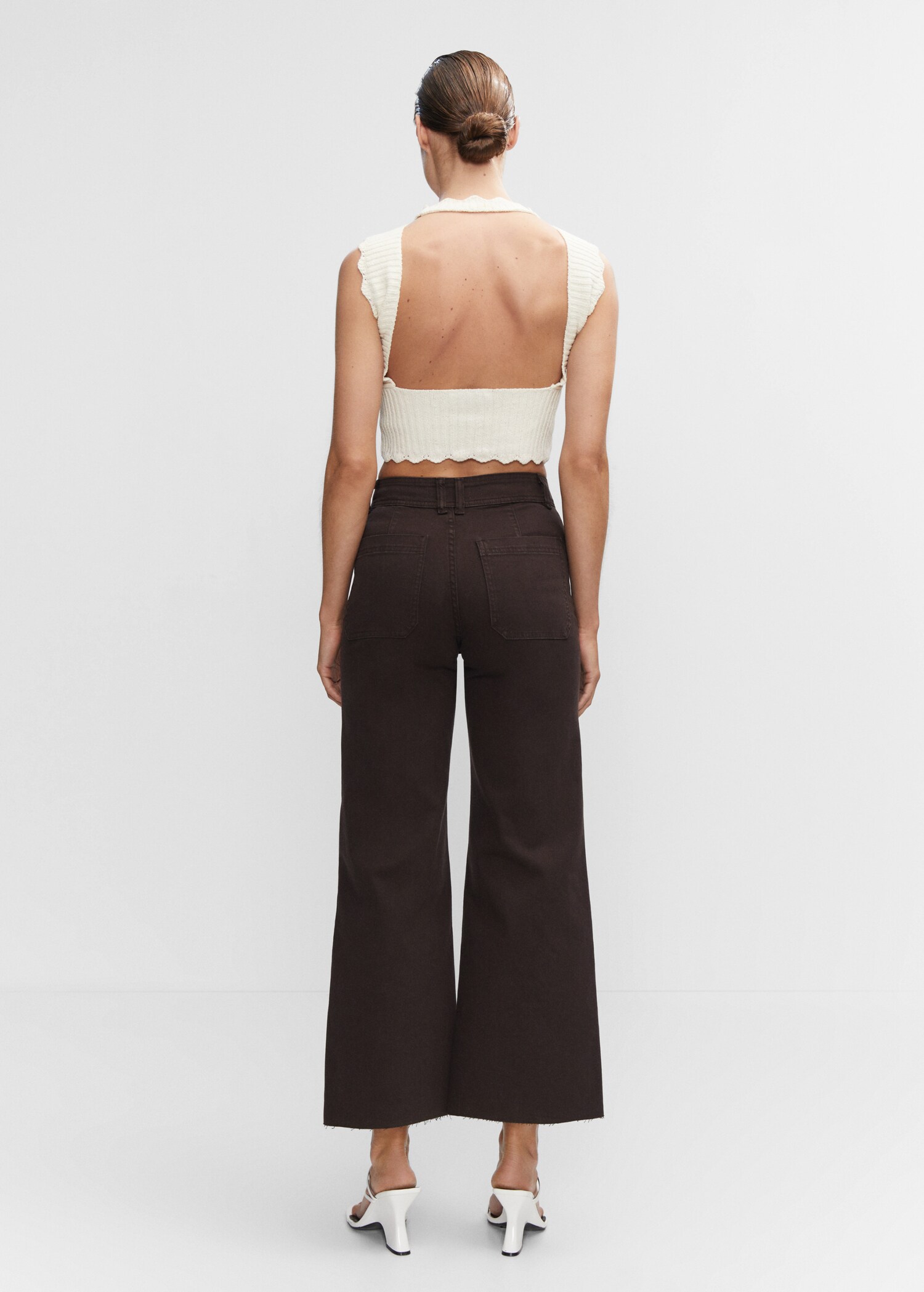 Jeans culotte high waist - Reverse of the article