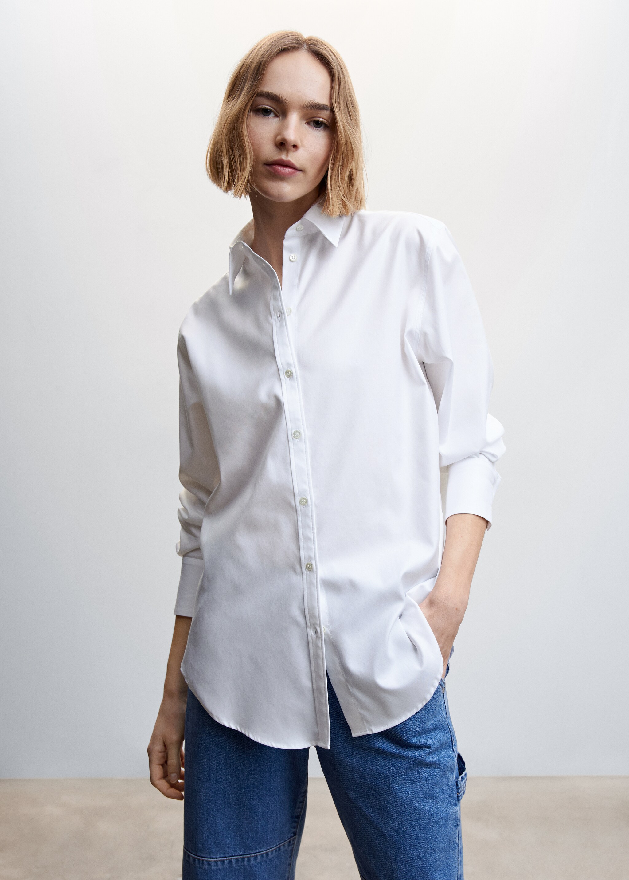 Oversize cotton shirt - Medium plane