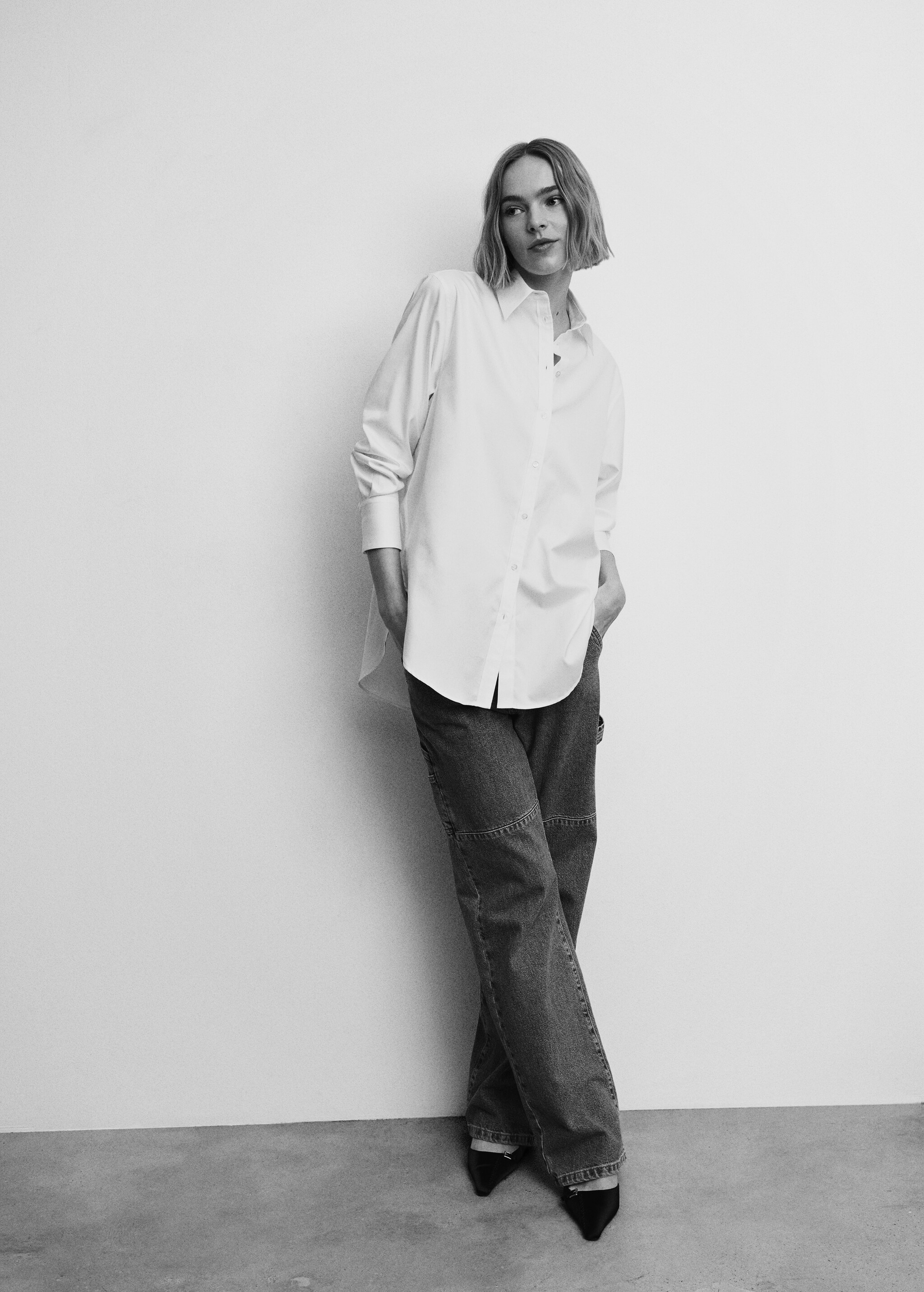 Oversize cotton shirt - Details of the article 2