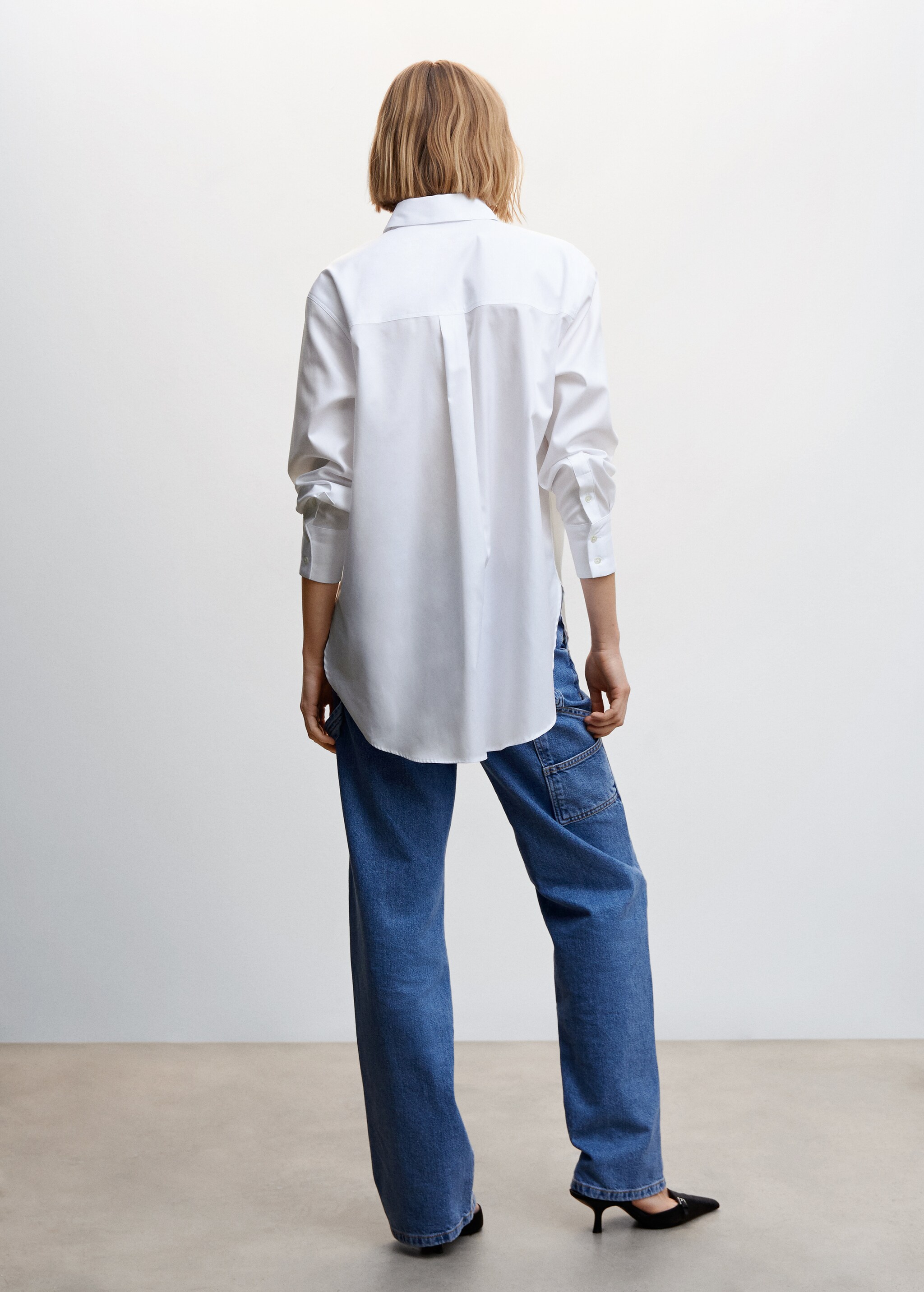 Oversize cotton shirt - Reverse of the article