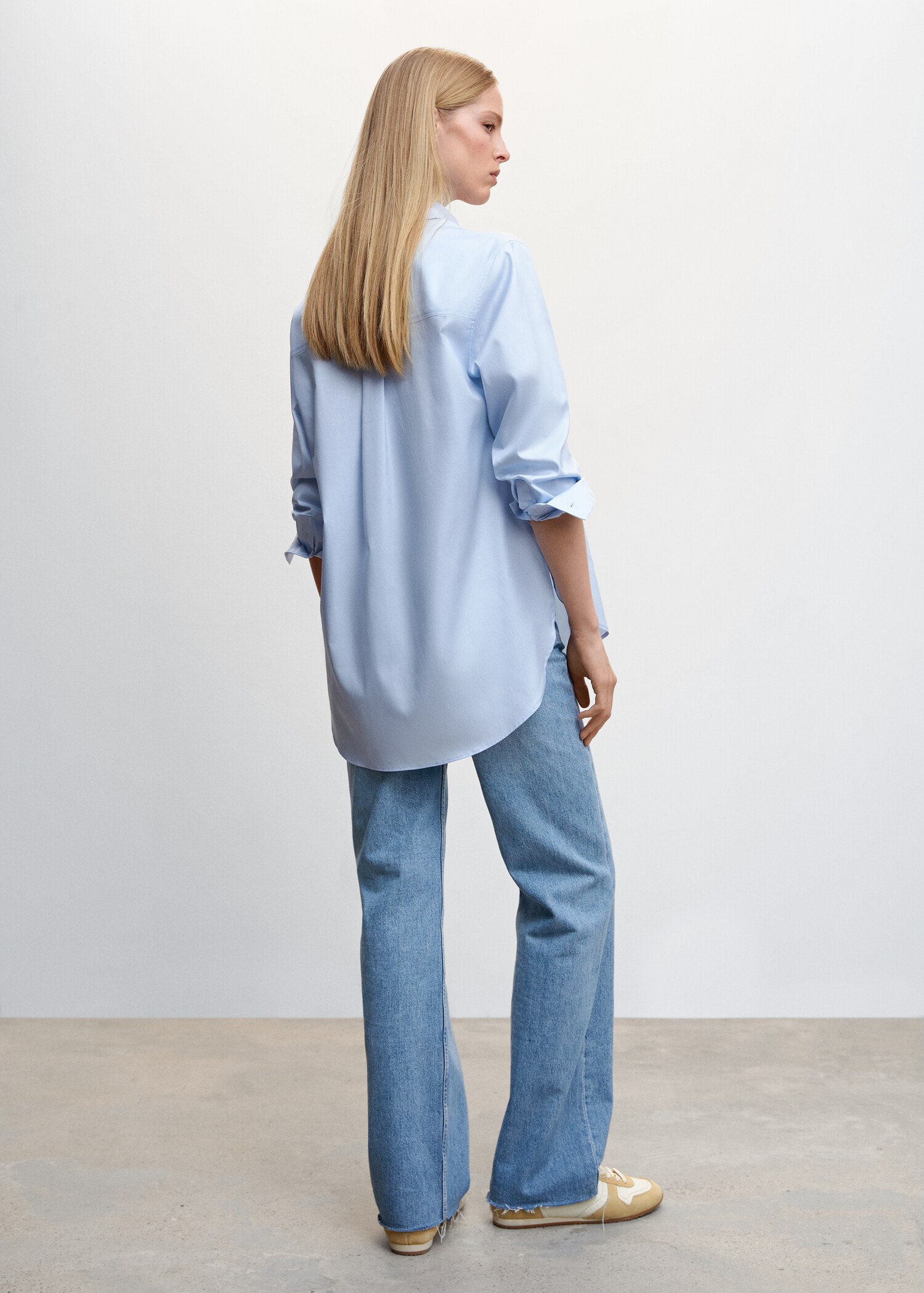 Oversize cotton shirt - Reverse of the article