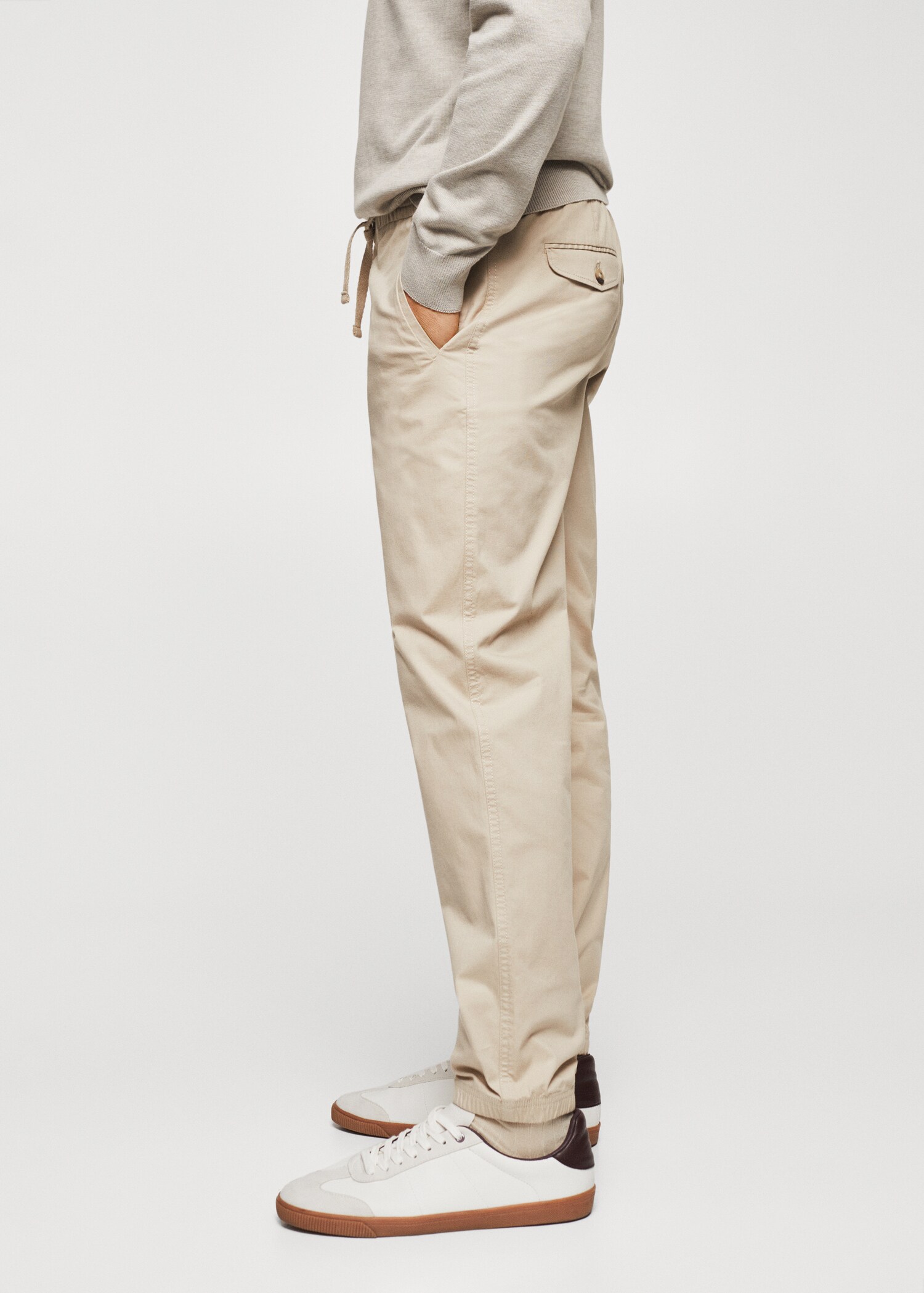 Cotton jogger-style trousers - Details of the article 4