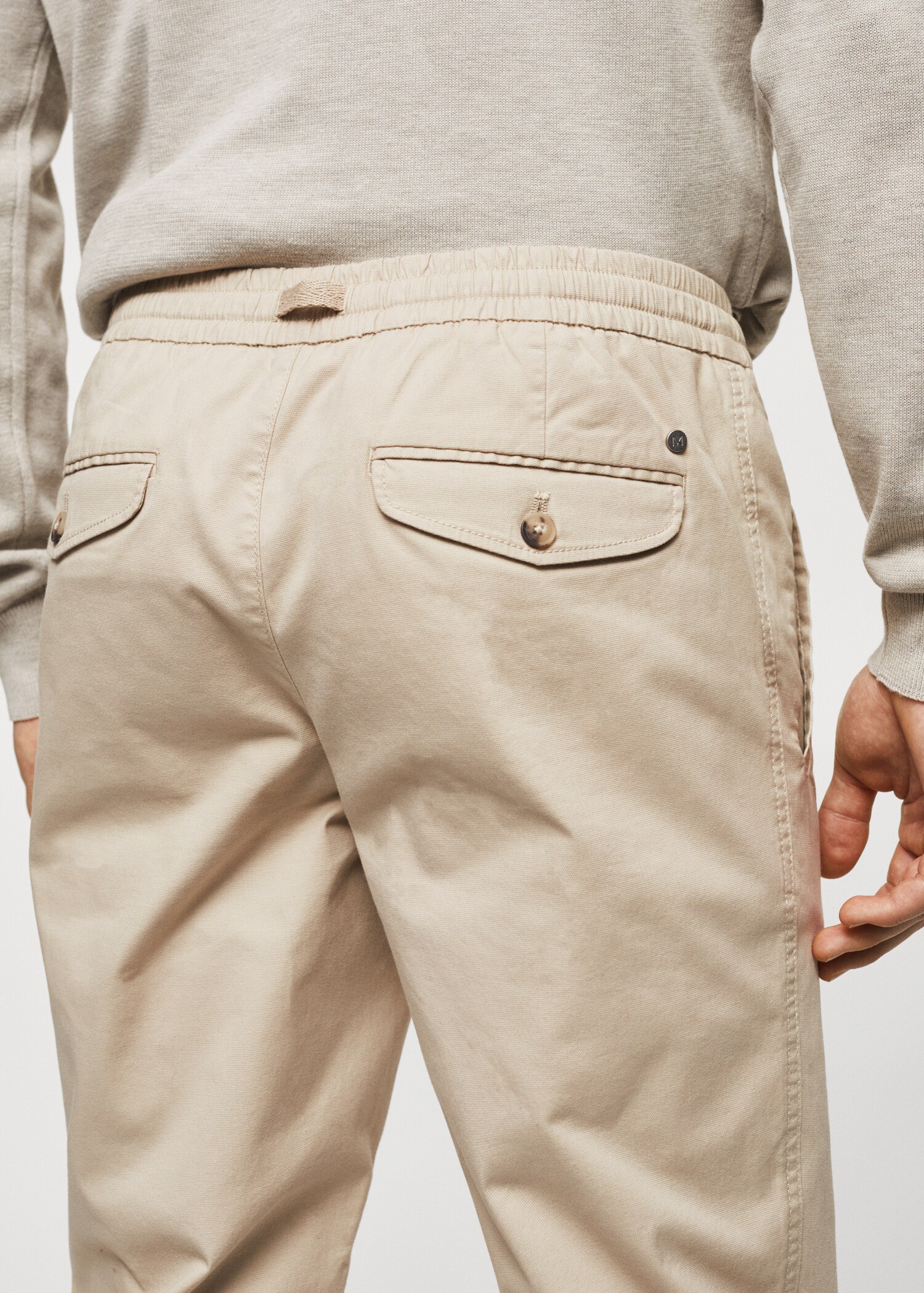 Cotton jogger-style trousers - Details of the article 6