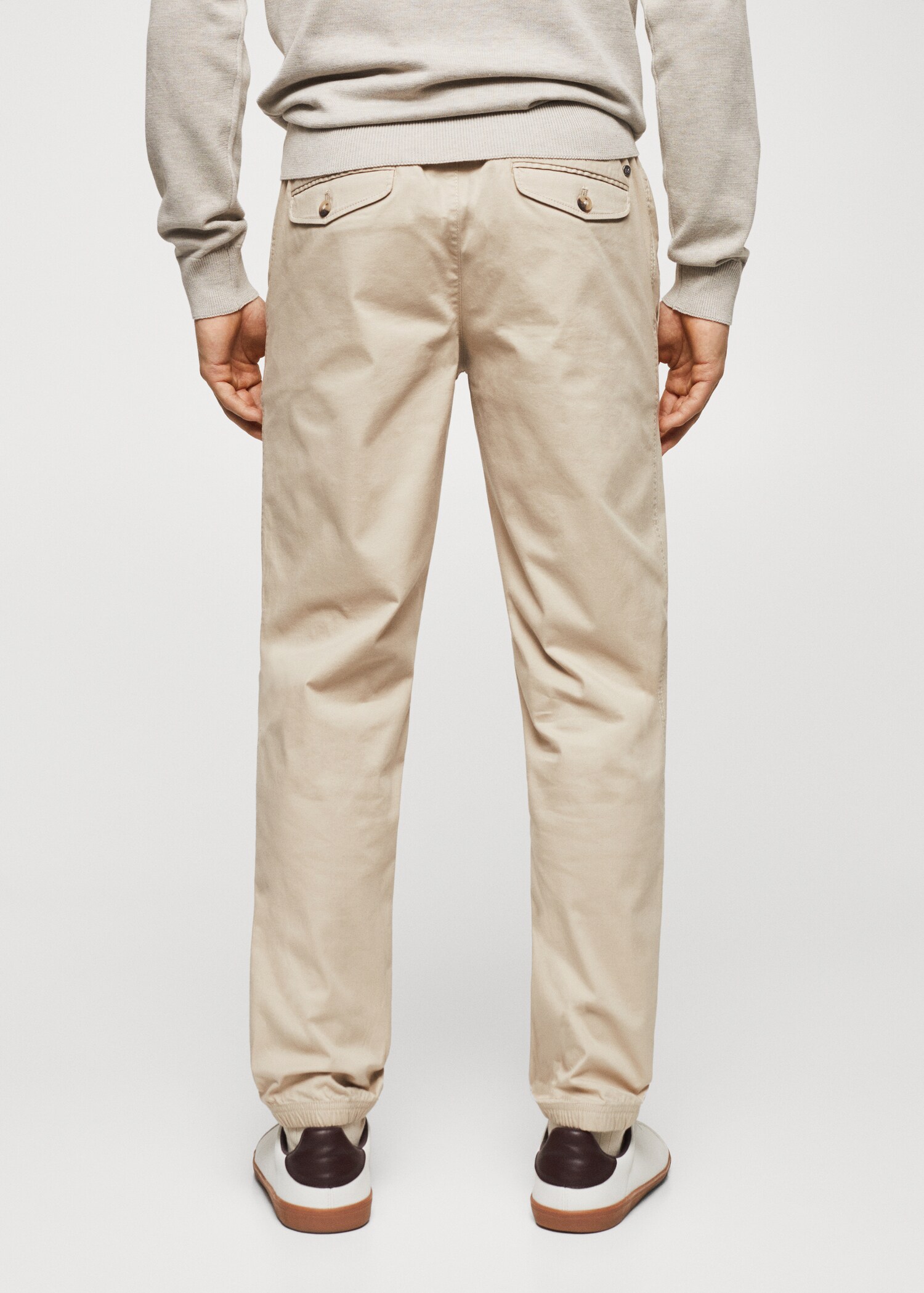 Cotton jogger-style trousers - Reverse of the article