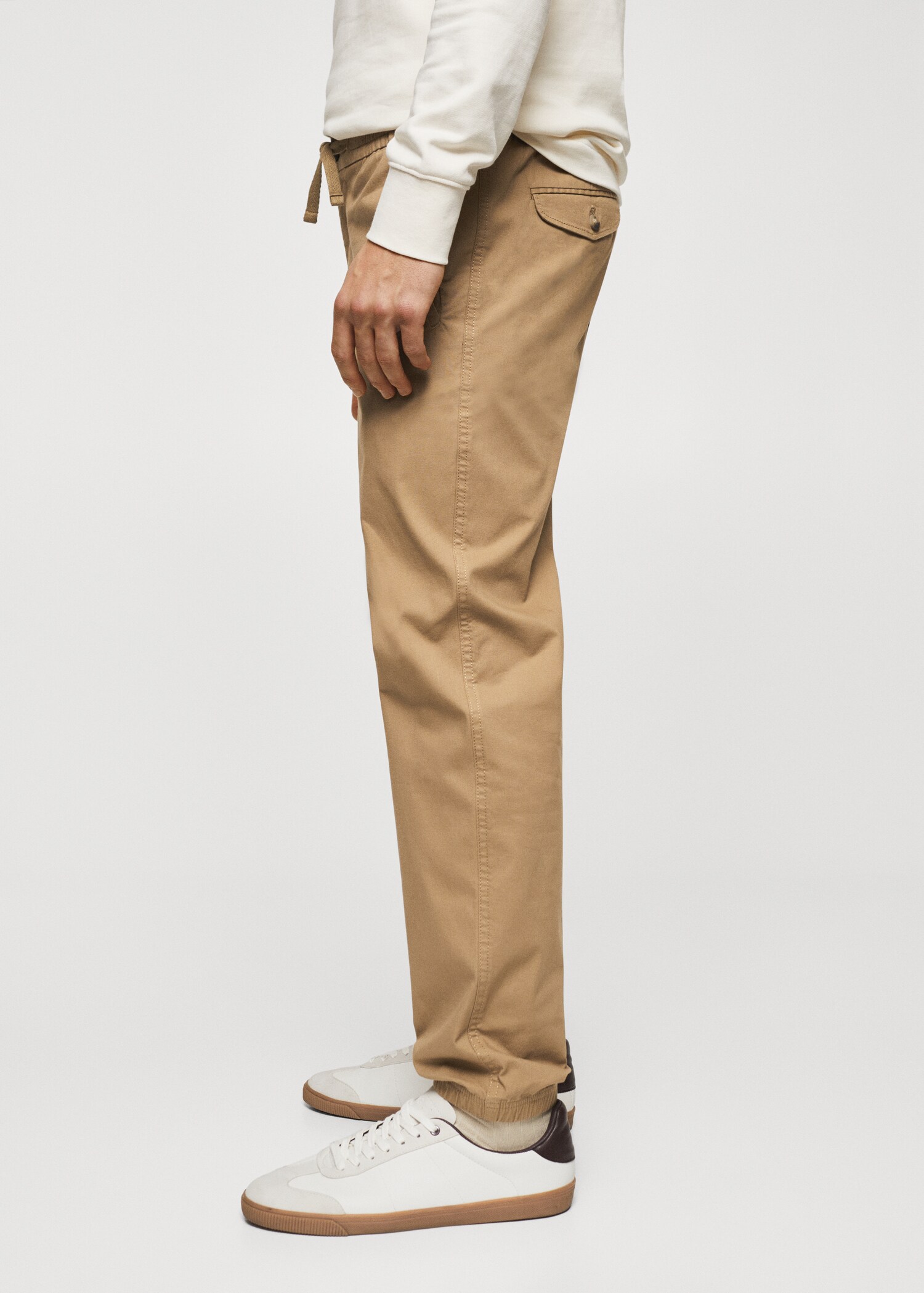 Cotton jogger-style trousers - Details of the article 4
