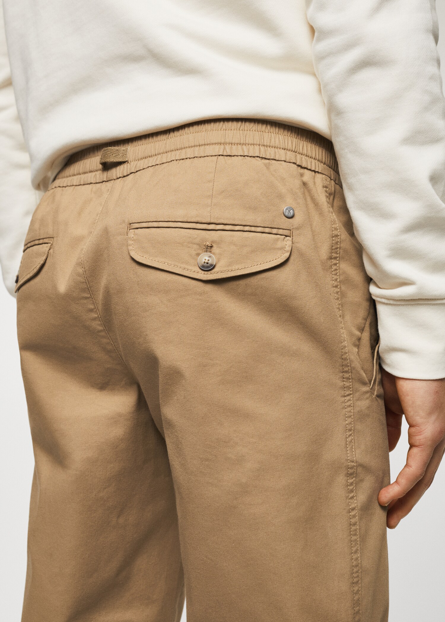 Cotton jogger-style trousers - Details of the article 6