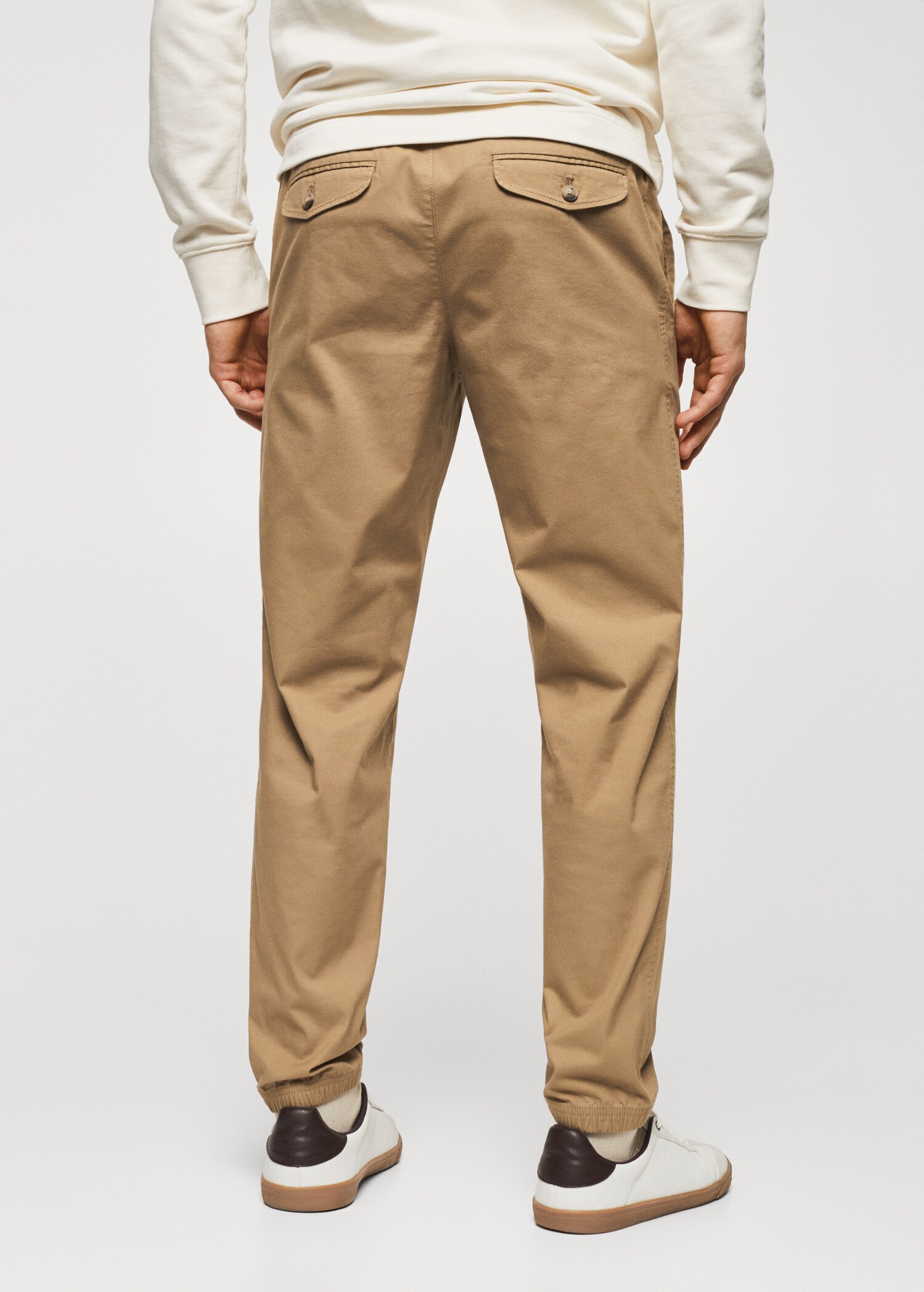 Cotton jogger-style trousers - Reverse of the article