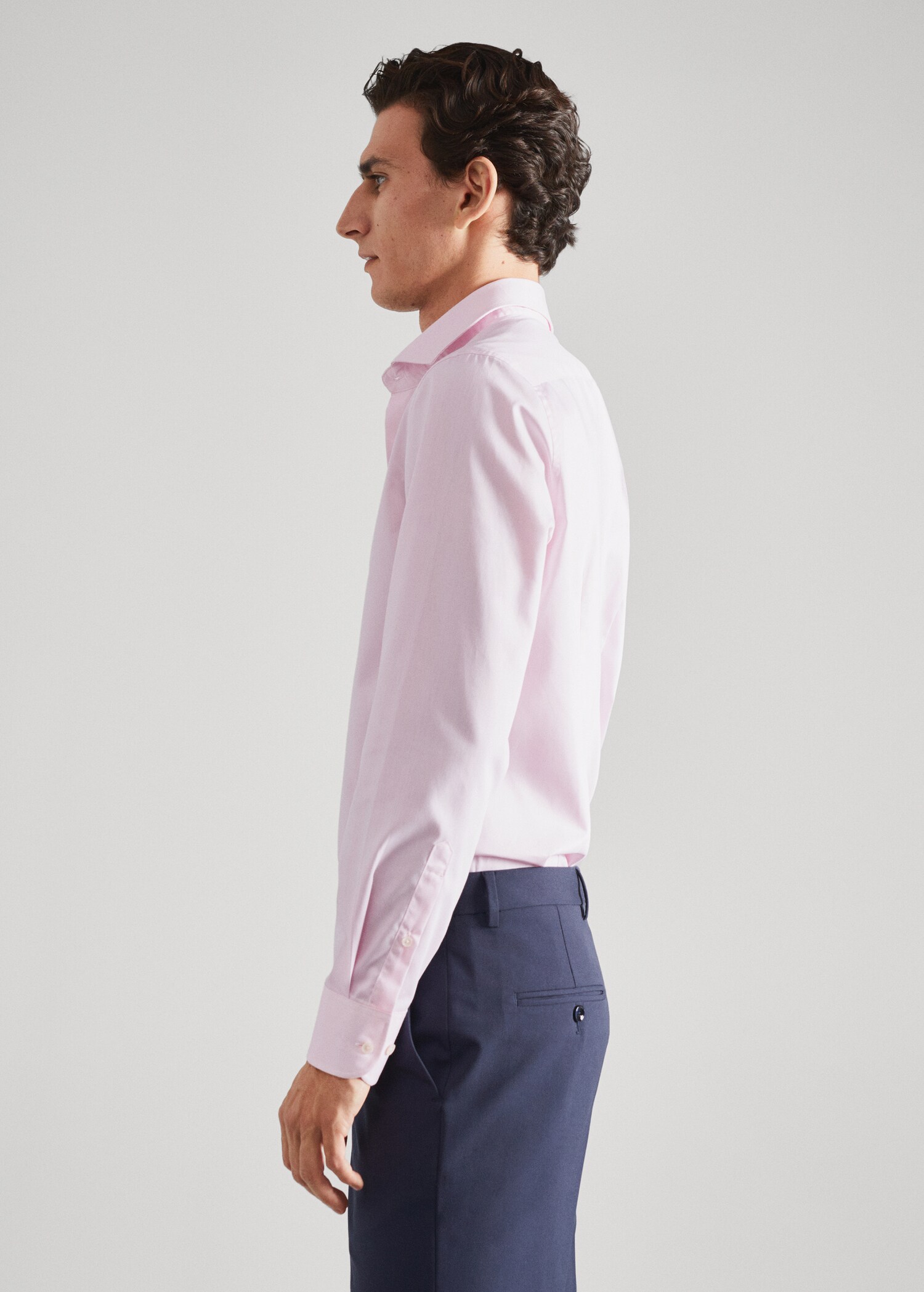 Slim fit structured suit shirt - Details of the article 6