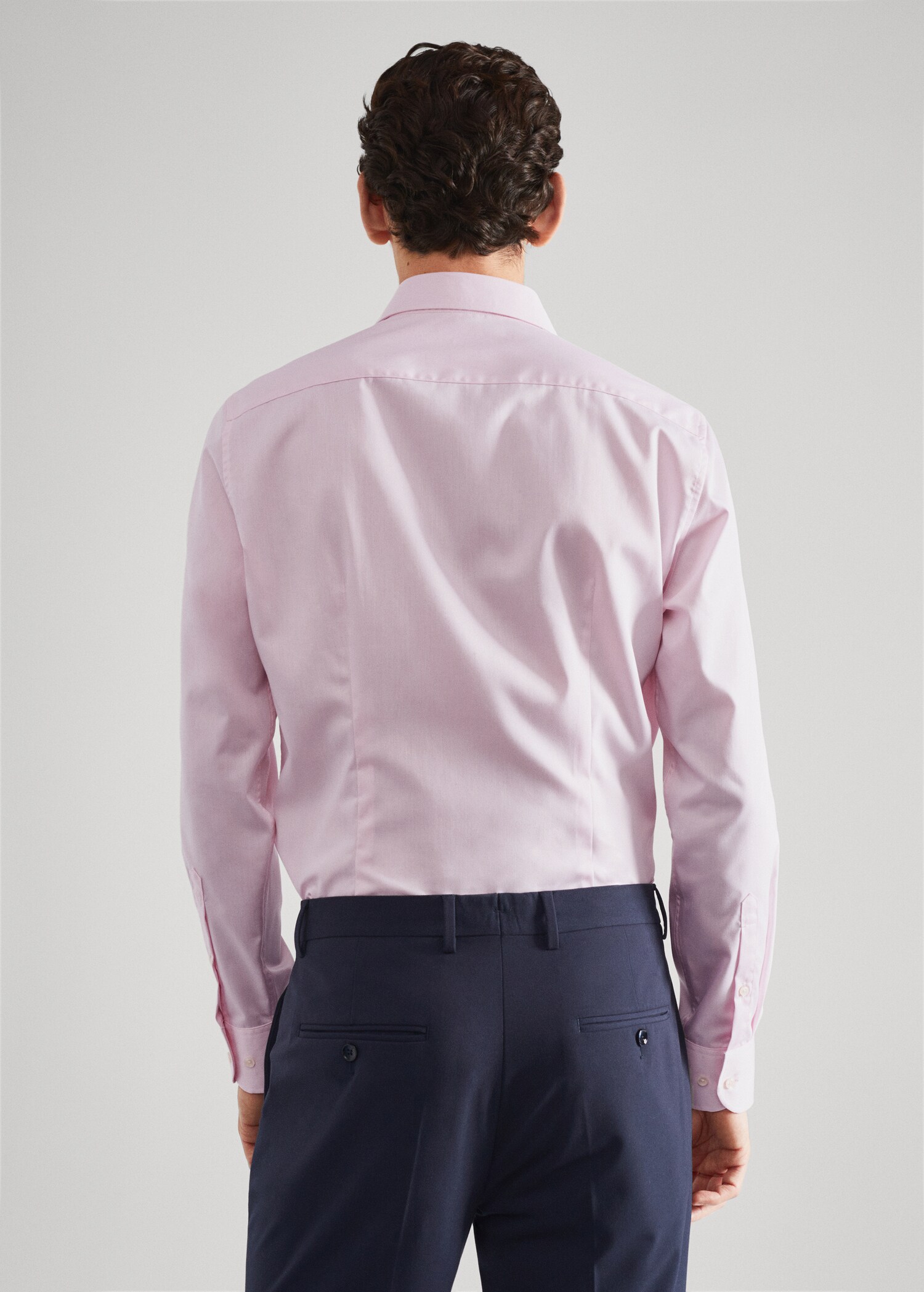 Slim fit structured suit shirt - Reverse of the article