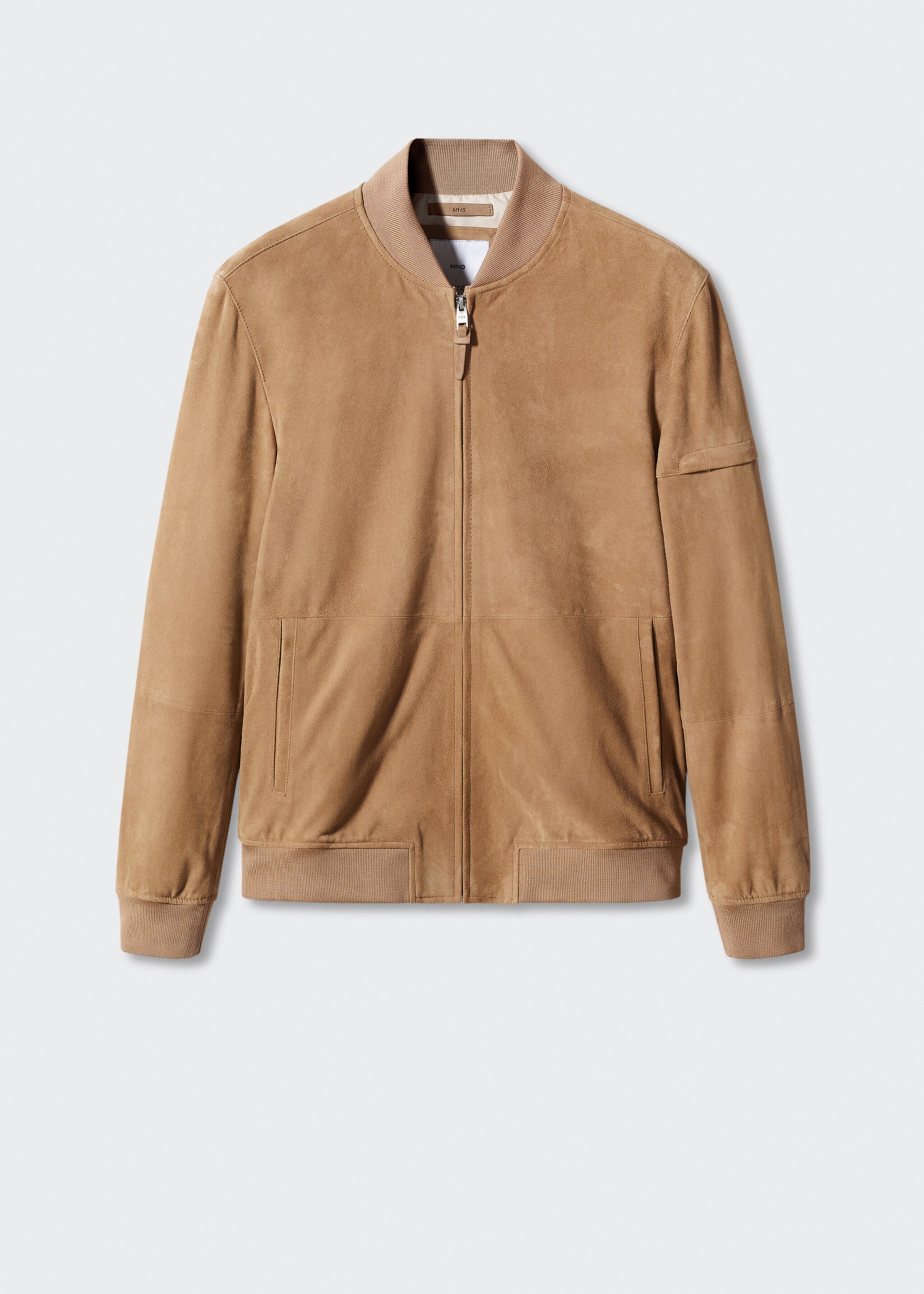 Leather bomber jacket - Article without model, Beige. Ref: 47034380-00.