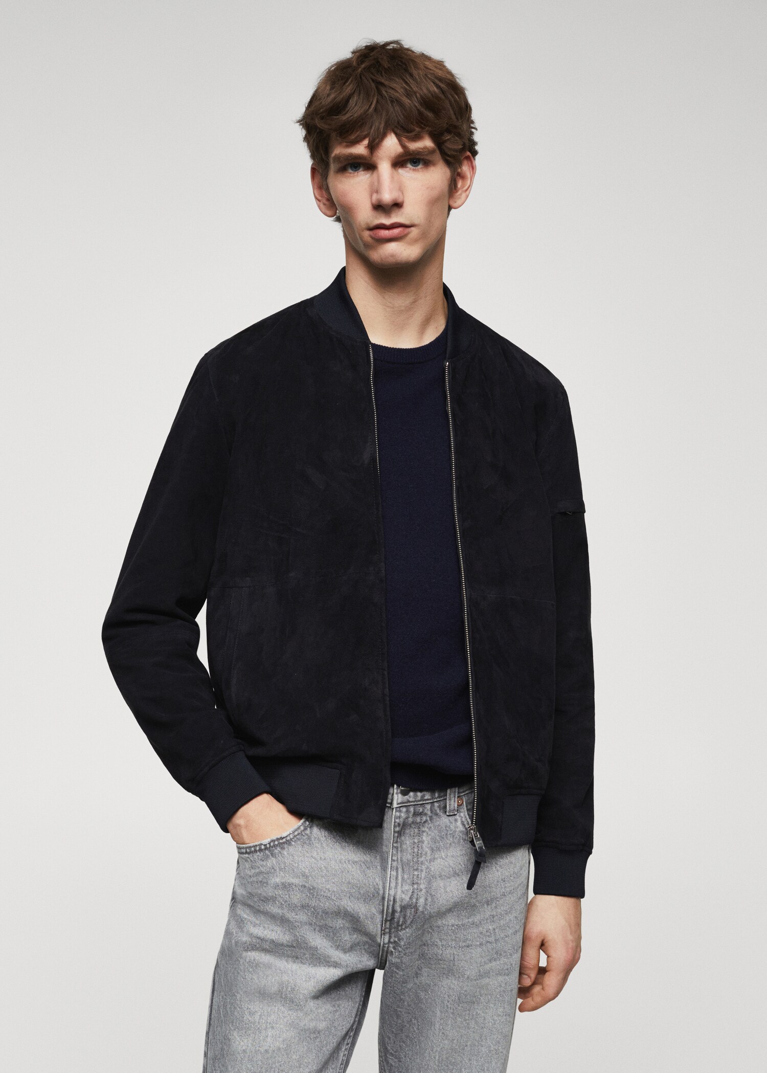 Leather bomber jacket - Medium plane