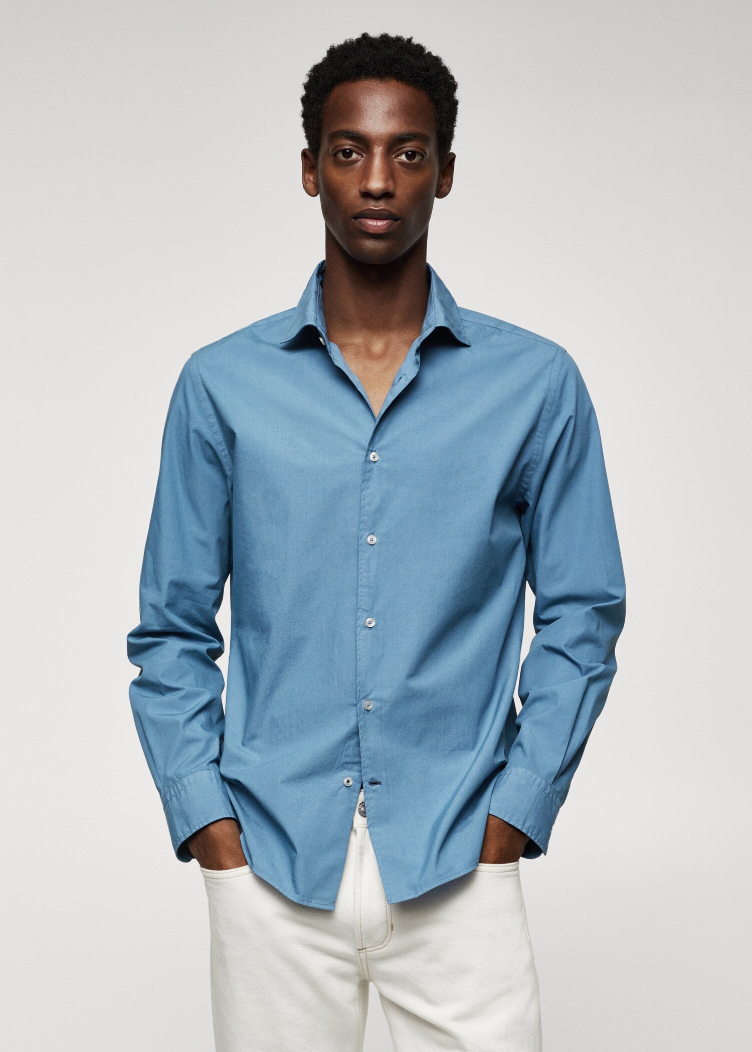 Camicia cotone slim fit - Piano medio