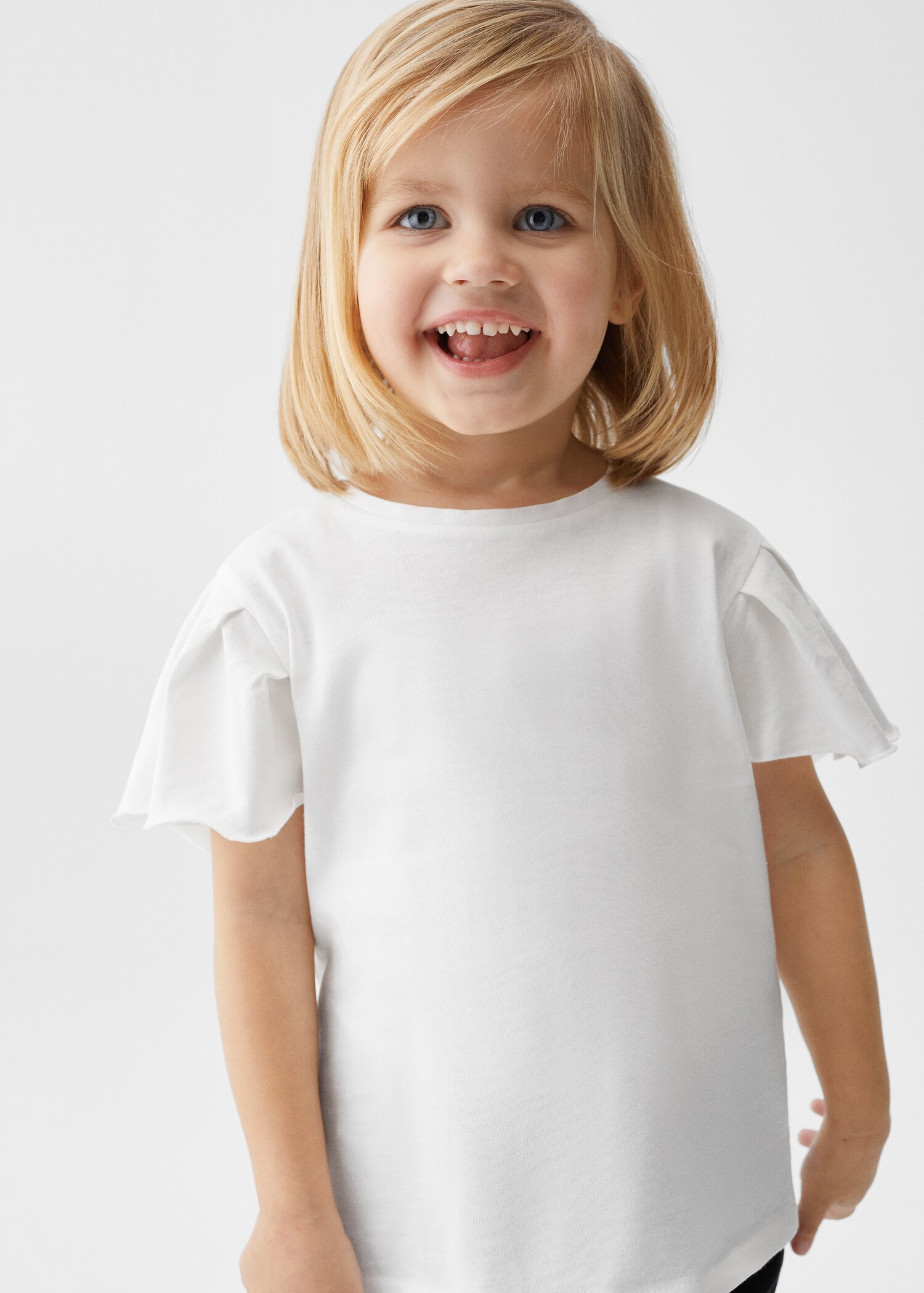 Ruffled sleeve T-shirt - Medium plane