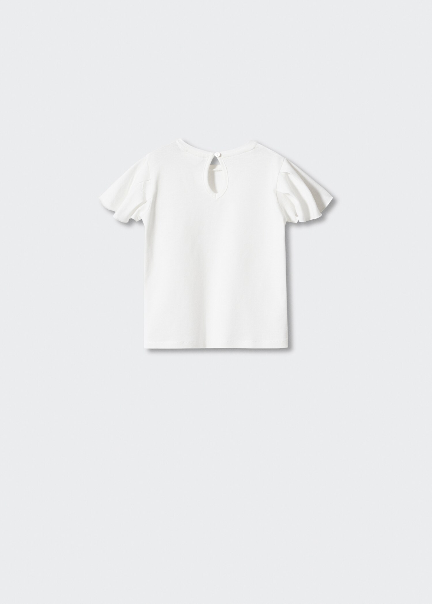 Ruffled sleeve T-shirt - Reverse of the article