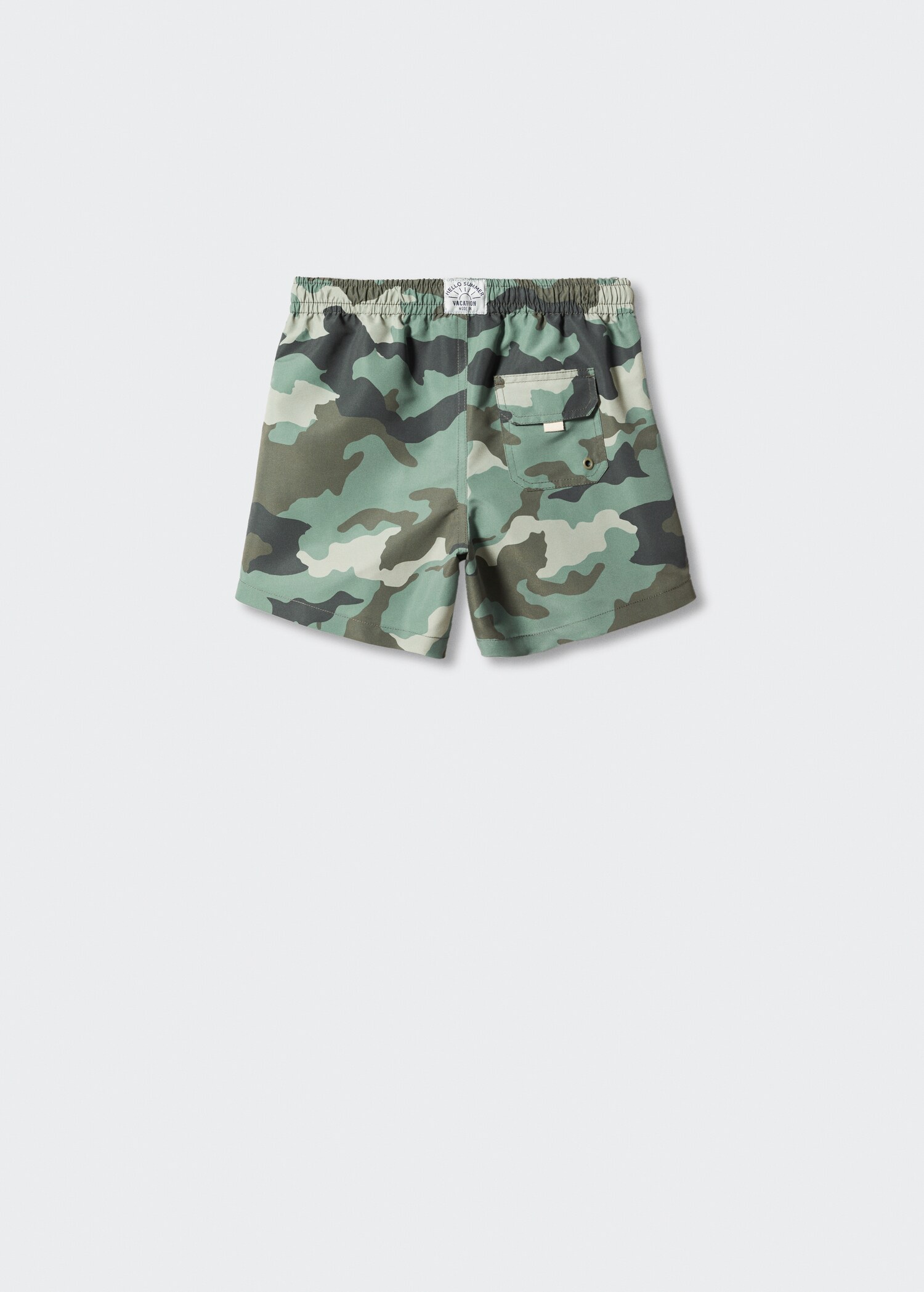Military-print swimsuit - Reverse of the article