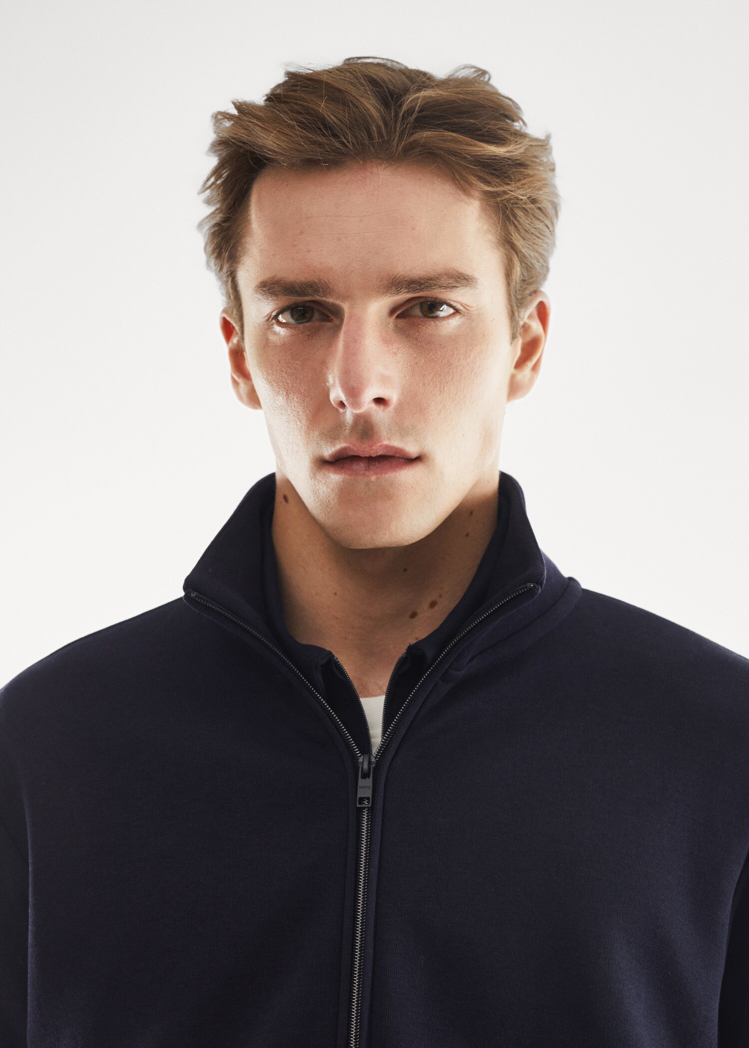 Sweatshirt de algodão com fecho de correr - Pormenor do artigo 1