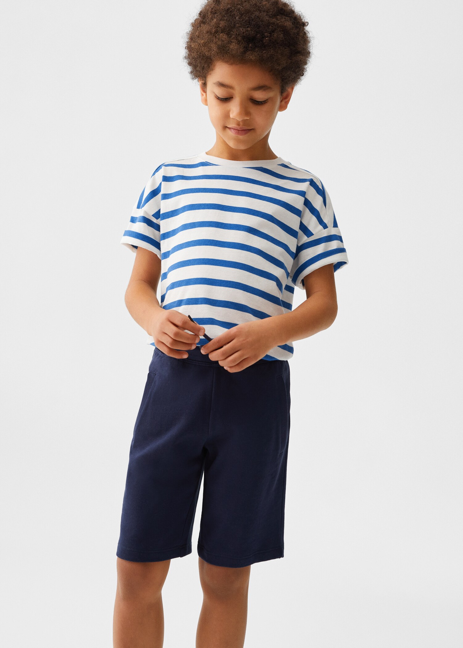 Jogger cotton Bermuda shorts - Medium plane