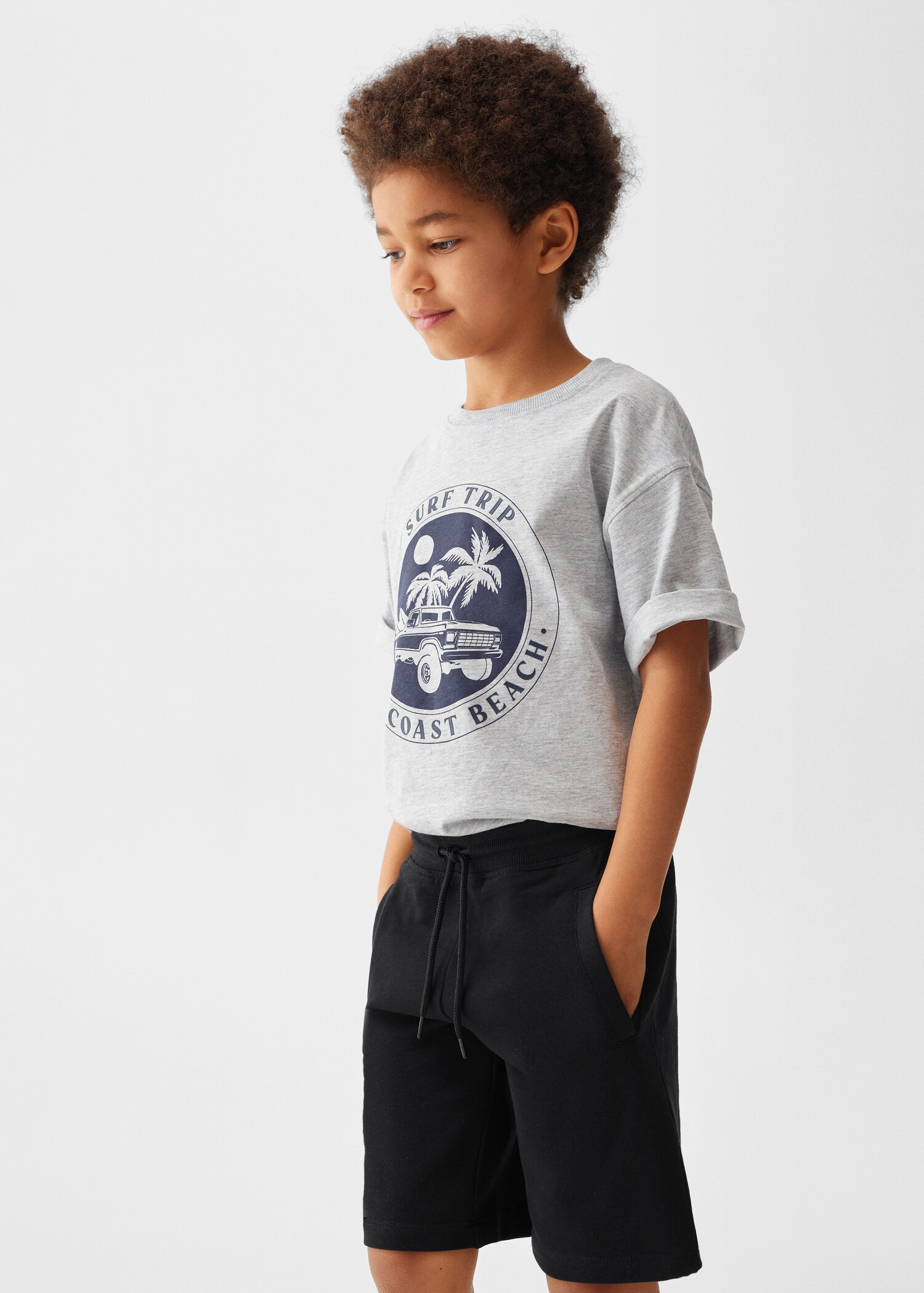 Jogger cotton Bermuda shorts - Medium plane