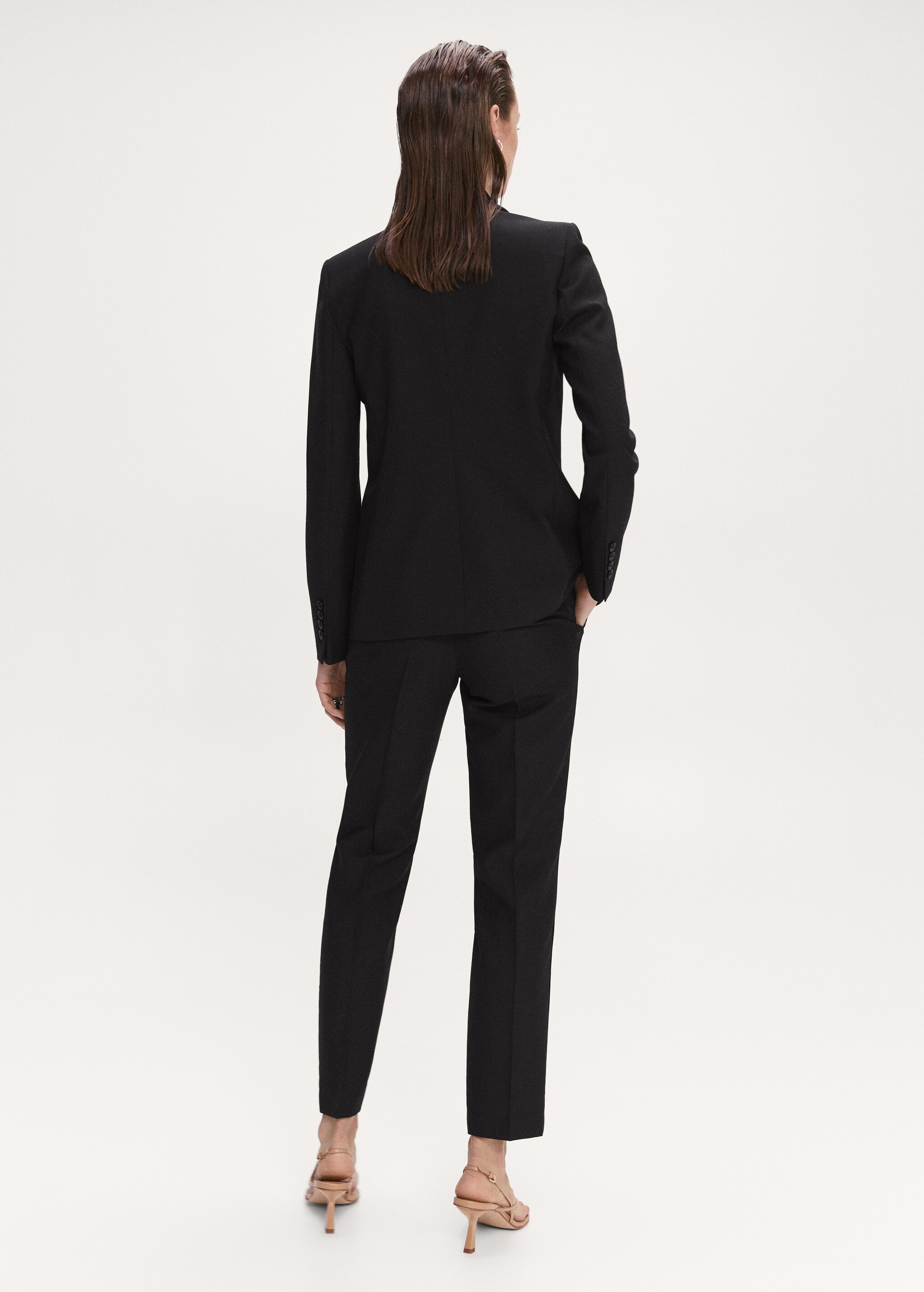 Satin lapels suit blazer - Reverse of the article