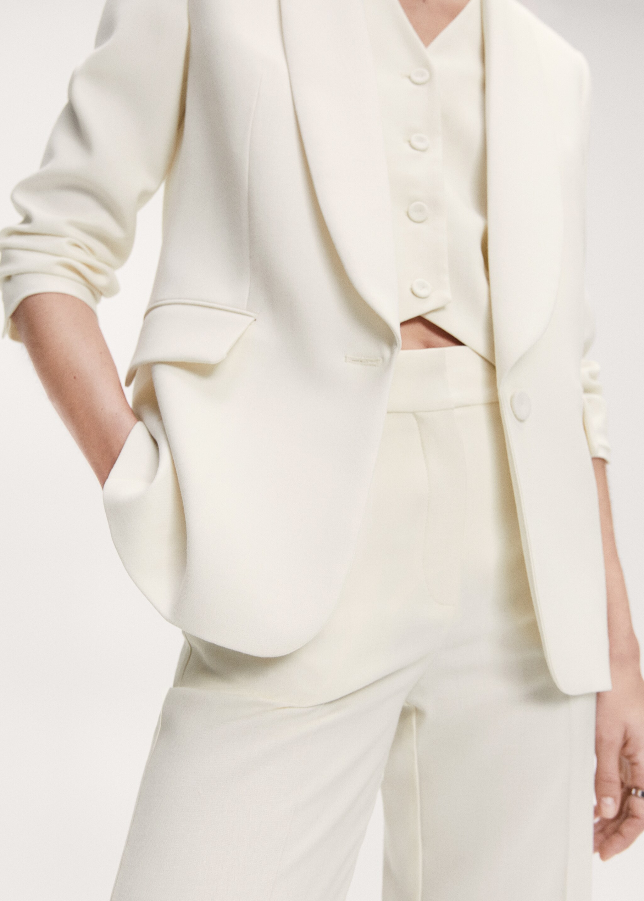 Shawl collar structured blazer - Details of the article 6