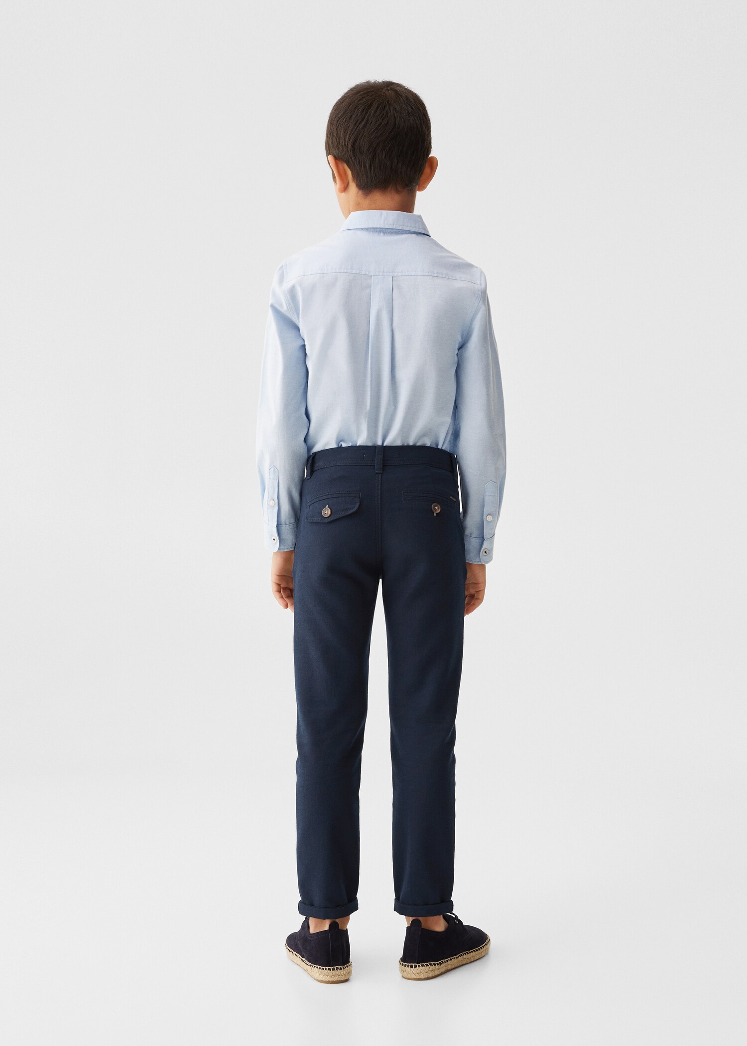 Linen chino trousers - Reverse of the article