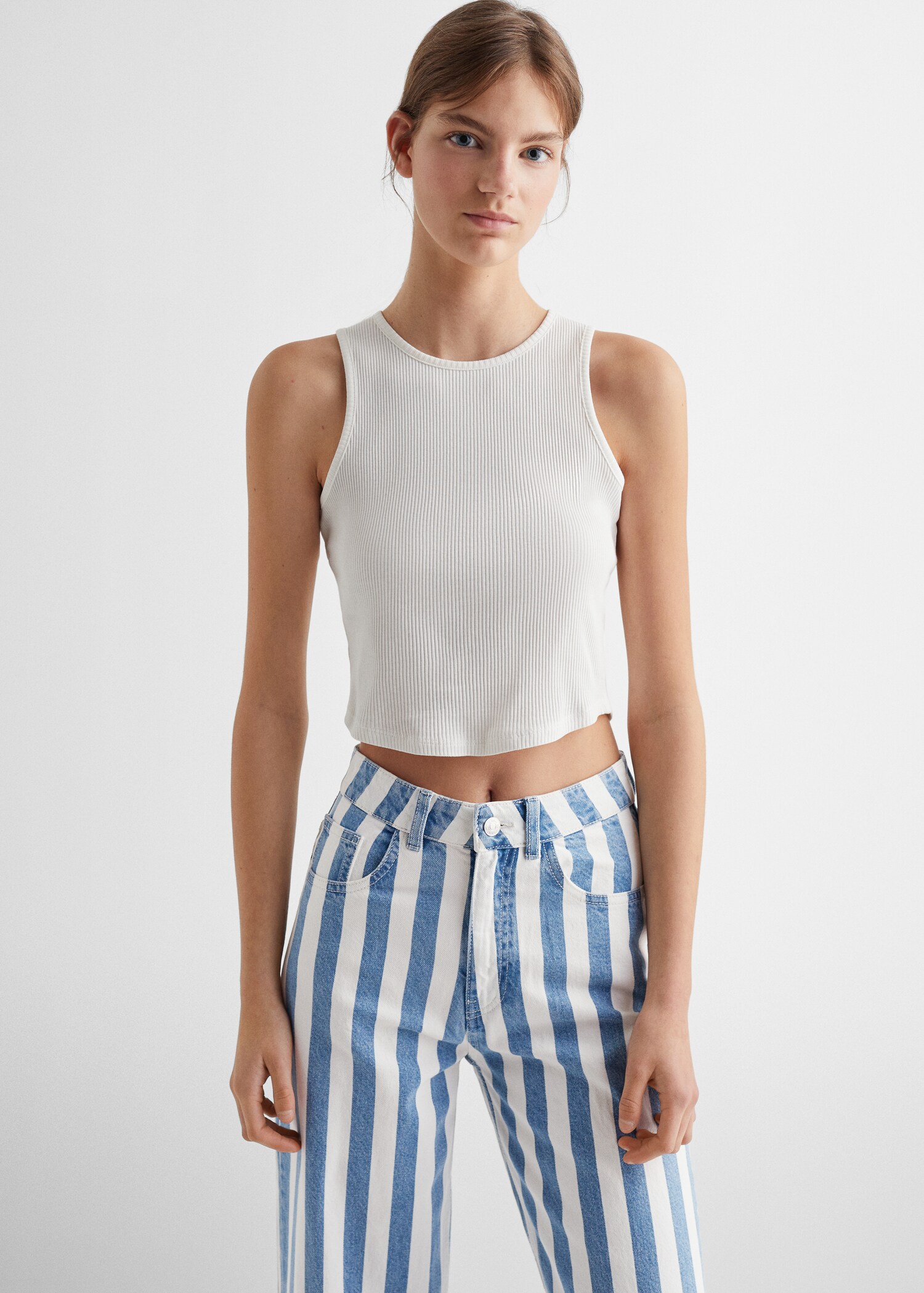 Jeans diritti righe - Piano medio