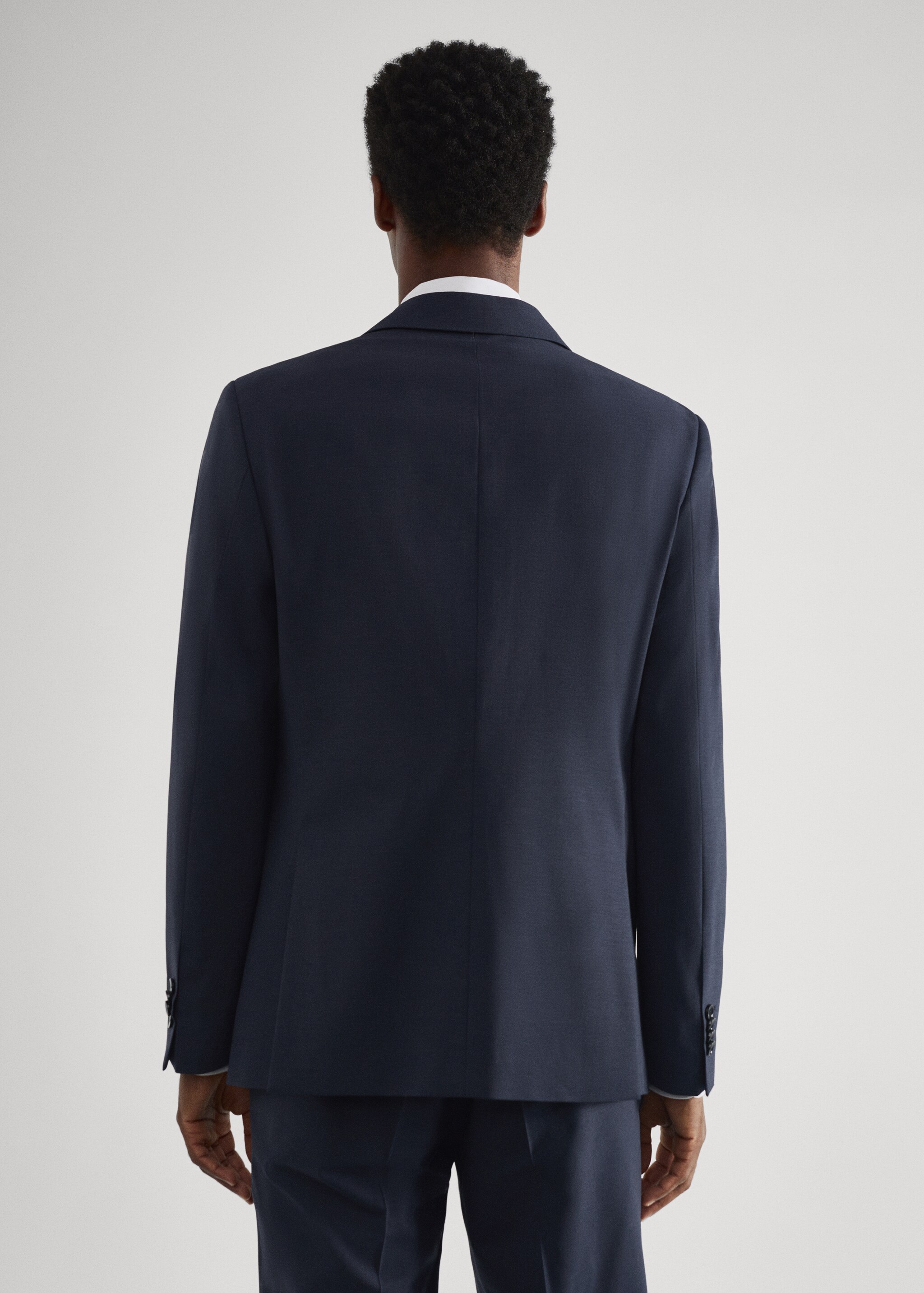 Slim-fit wool suit jacket - Reverse of the article