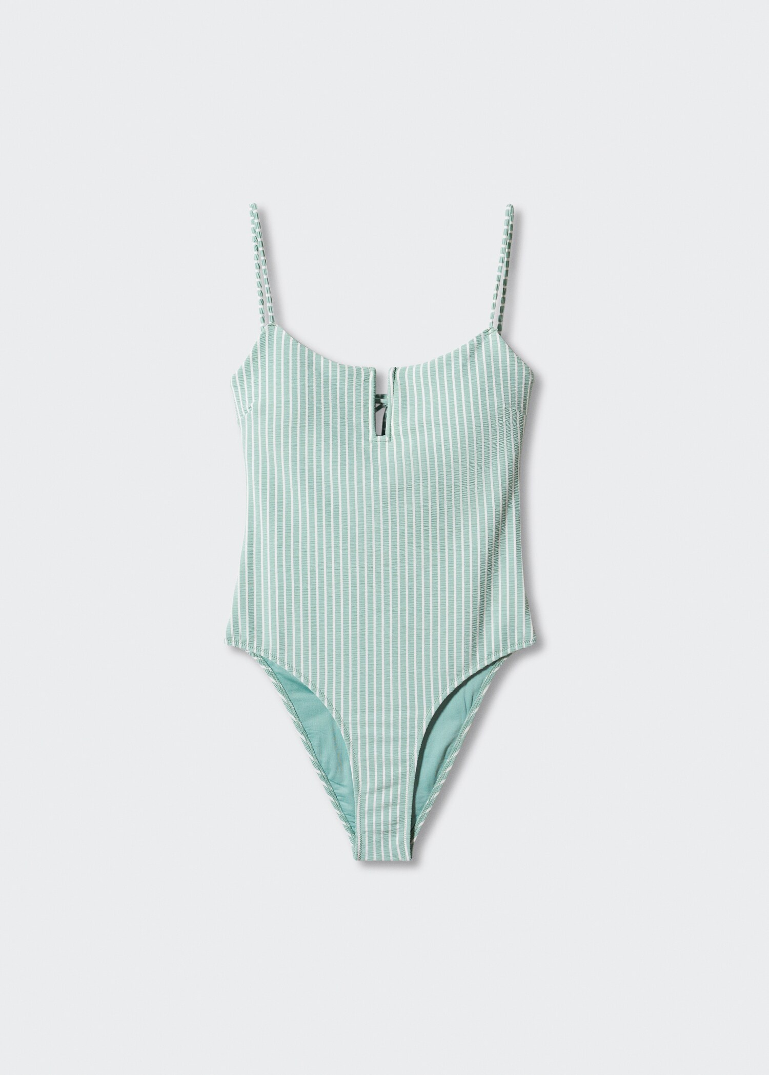 Striped textured swimsuit - Article without model