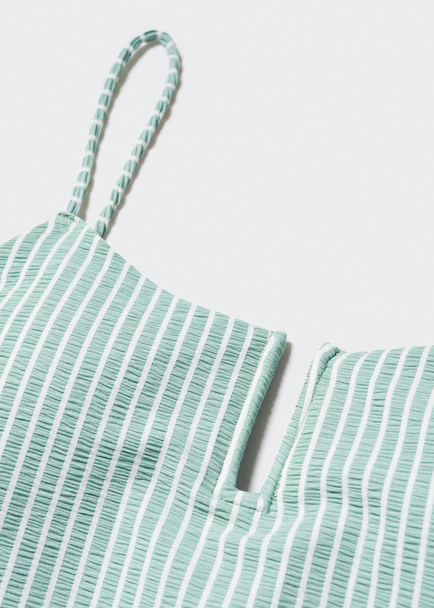 Striped textured swimsuit - Details of the article 8