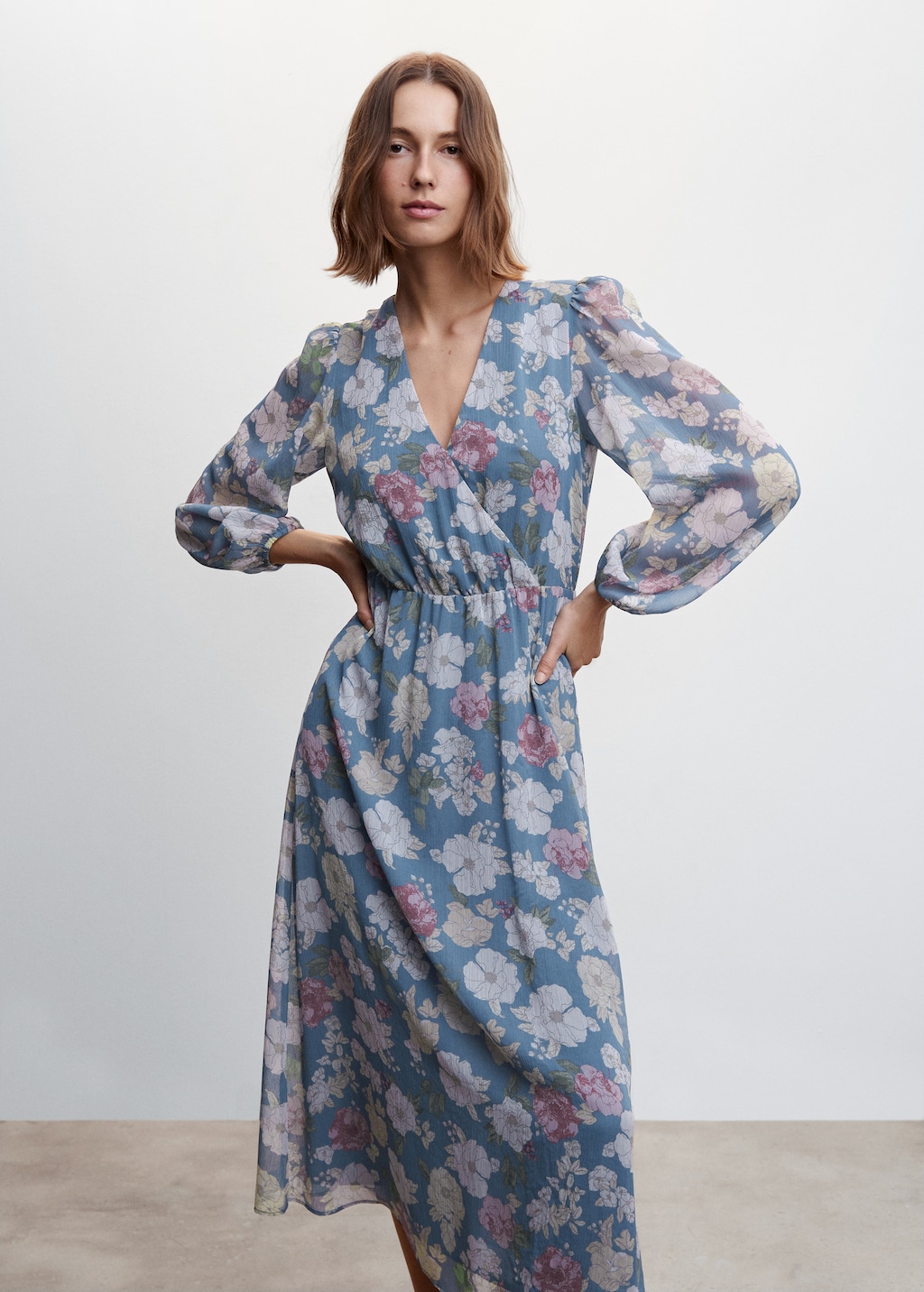 Chiffonkleid mit Blumenmuster - Damen | MANGO OUTLET Deutschland