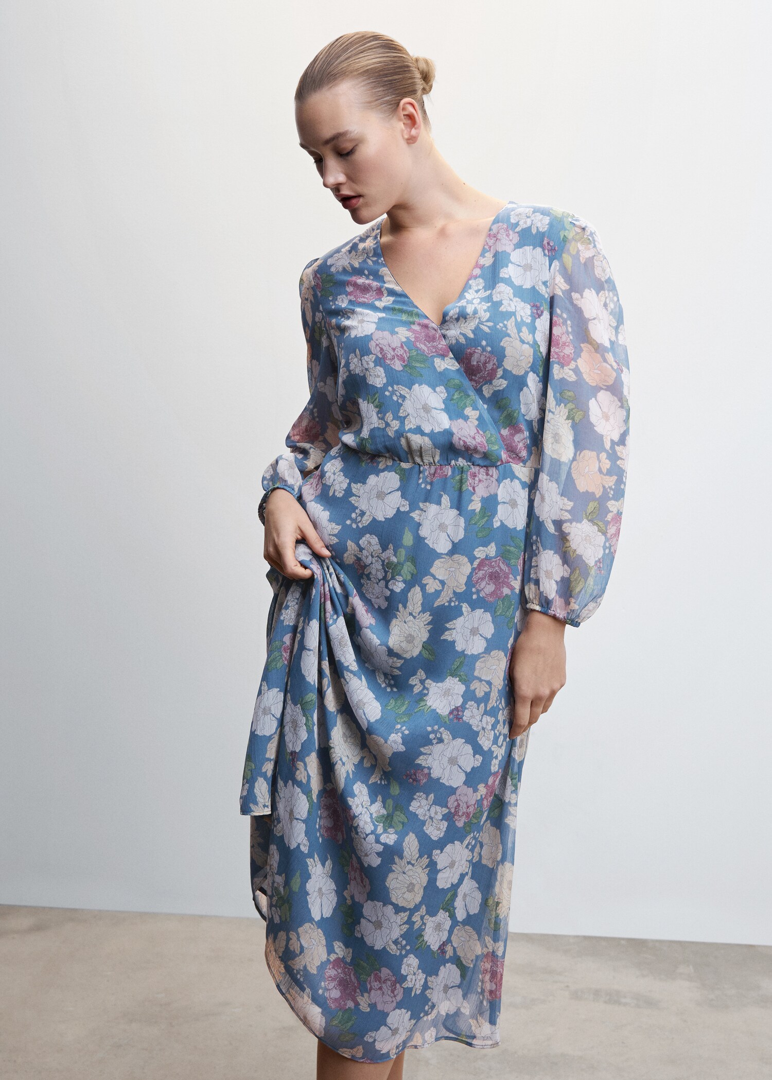 Chiffonkleid mit Blumenmuster - Damen | MANGO OUTLET Deutschland
