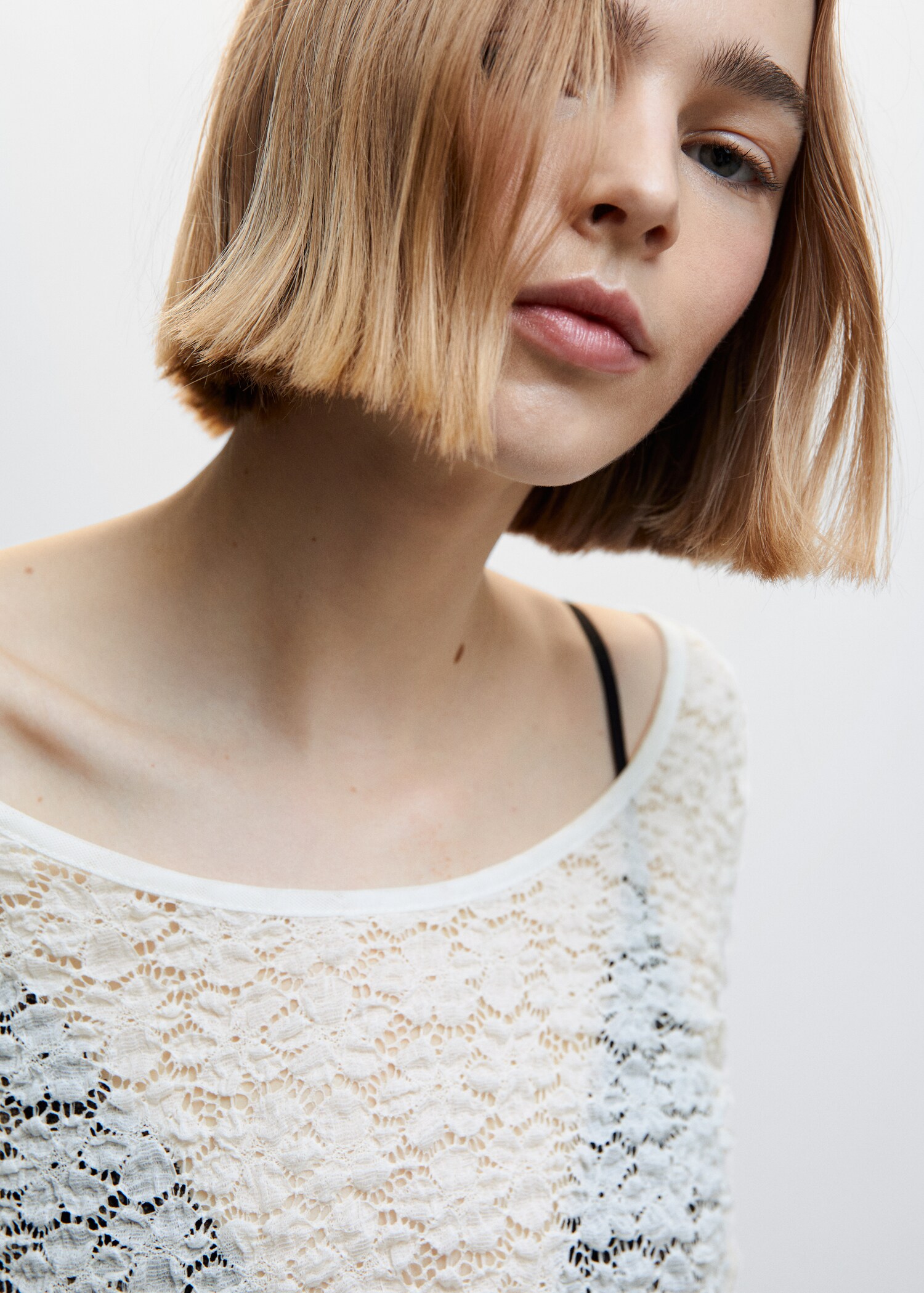 Texturiertes Langarm-T-Shirt - Detail des Artikels 1