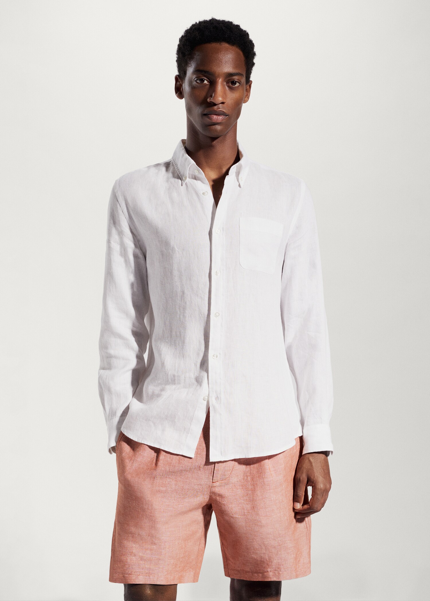 100% linen slim-fit shirt - Medium plane