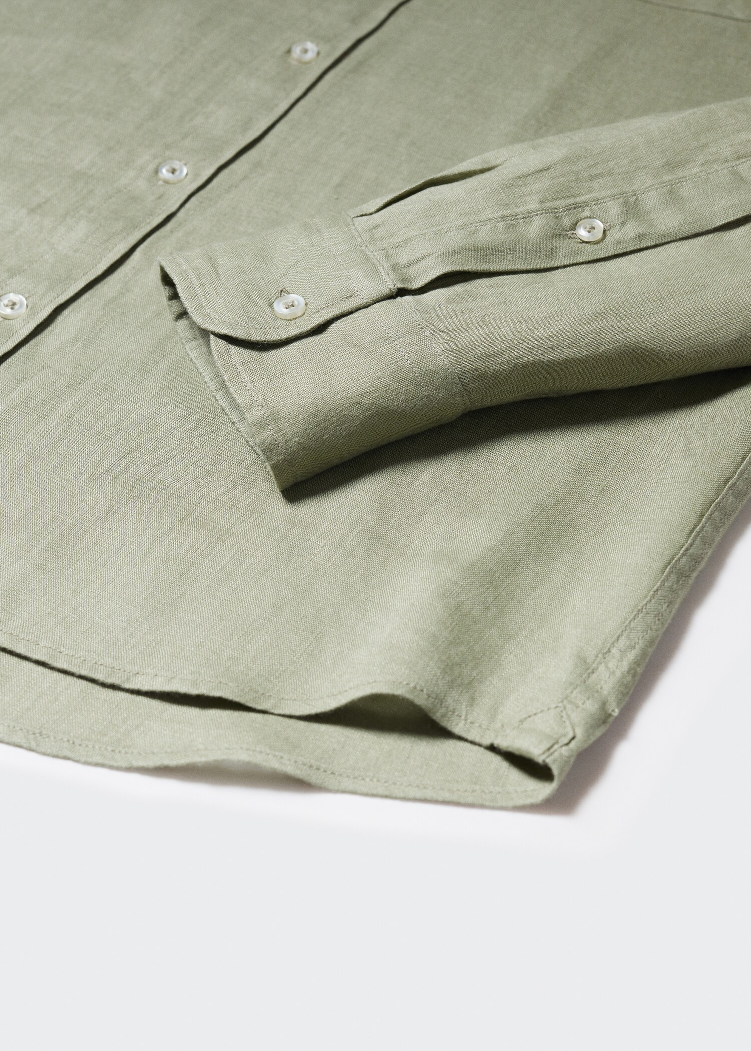 Slim Fit-Hemd aus 100 % Leinen - Detail des Artikels 8