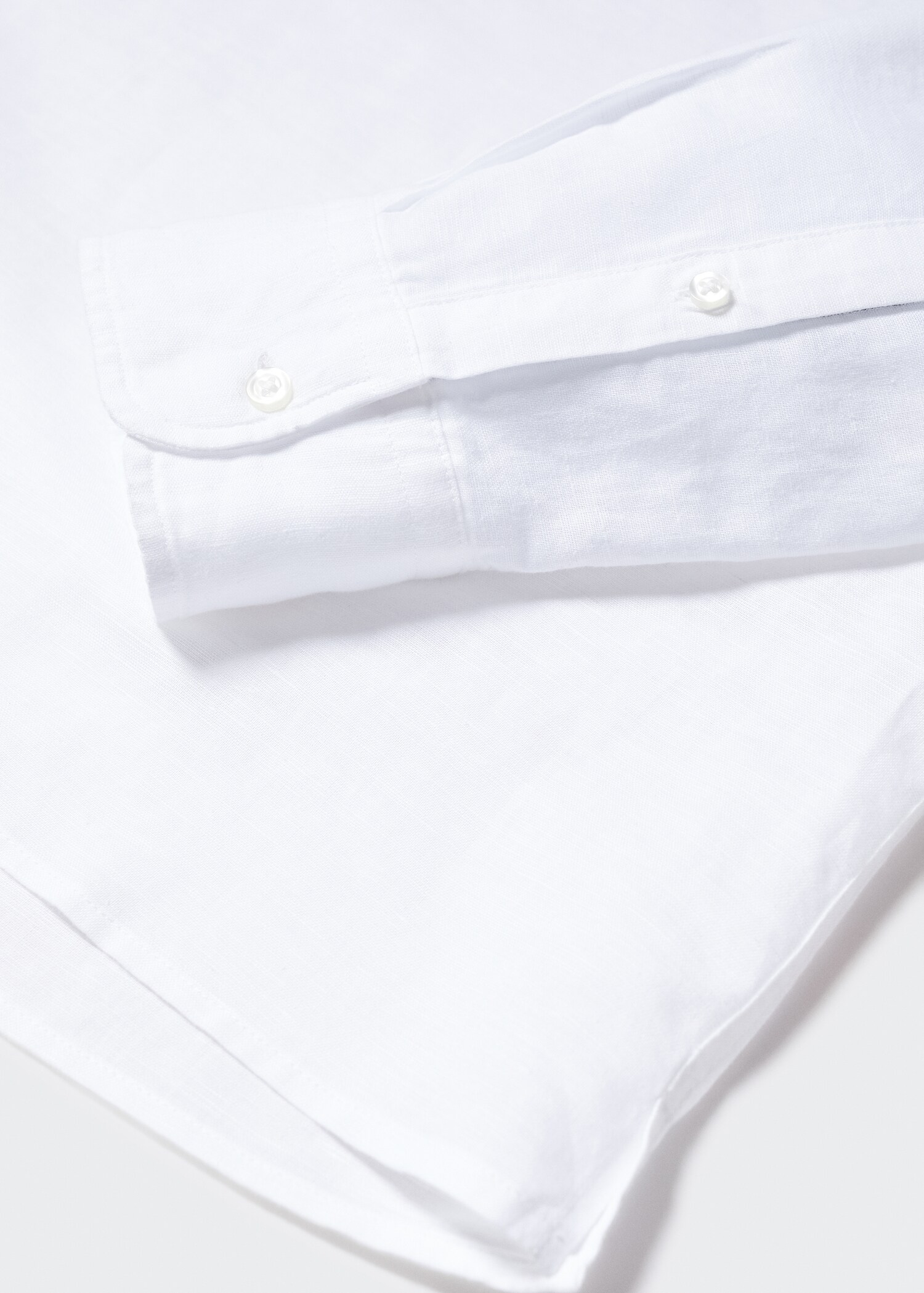 Regular-fit Mao-collar linen shirt - Details of the article 8